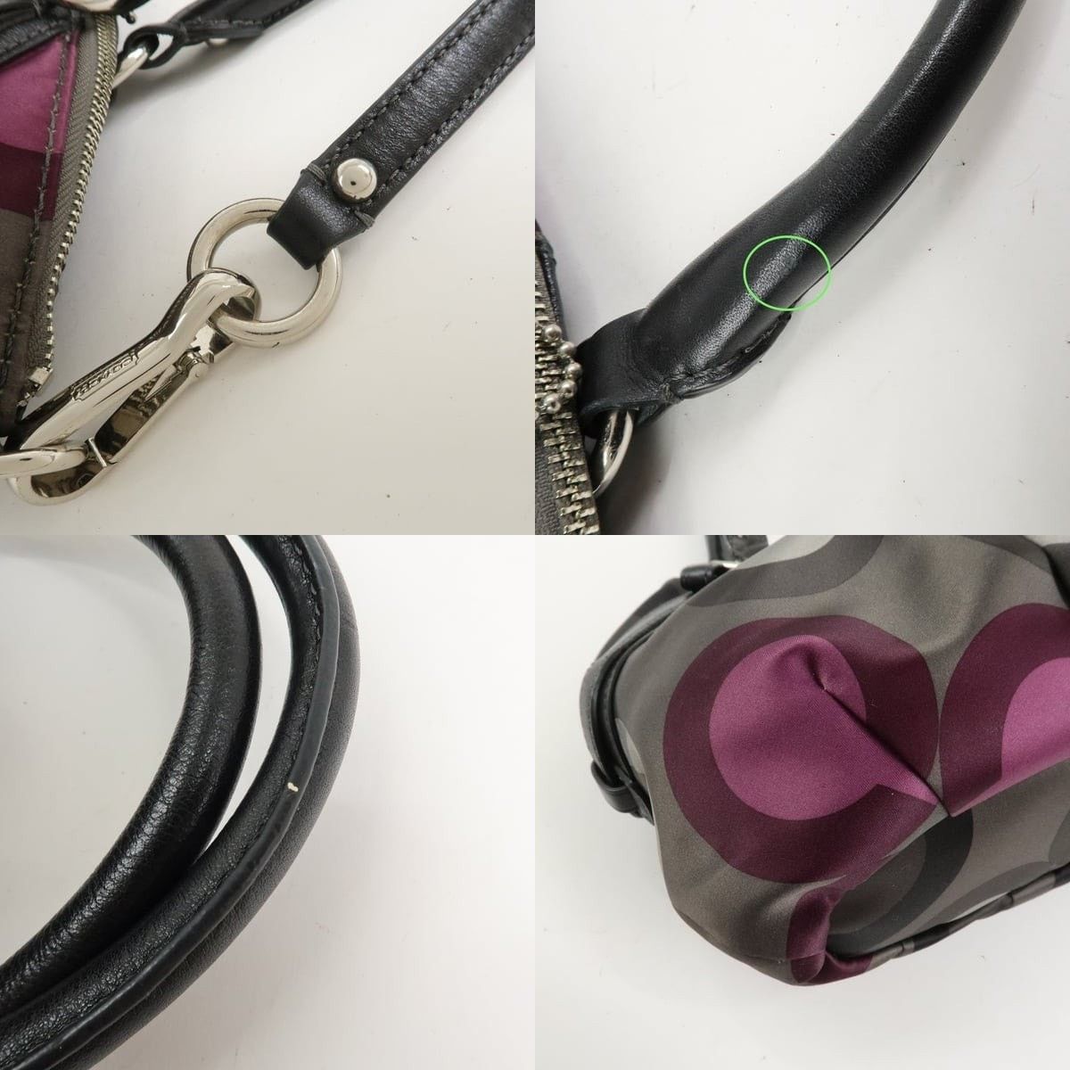 Coach Coach Signature C Print Nylon Shoulder Bag Gray Size ONE SIZE - 4 Thumbnail