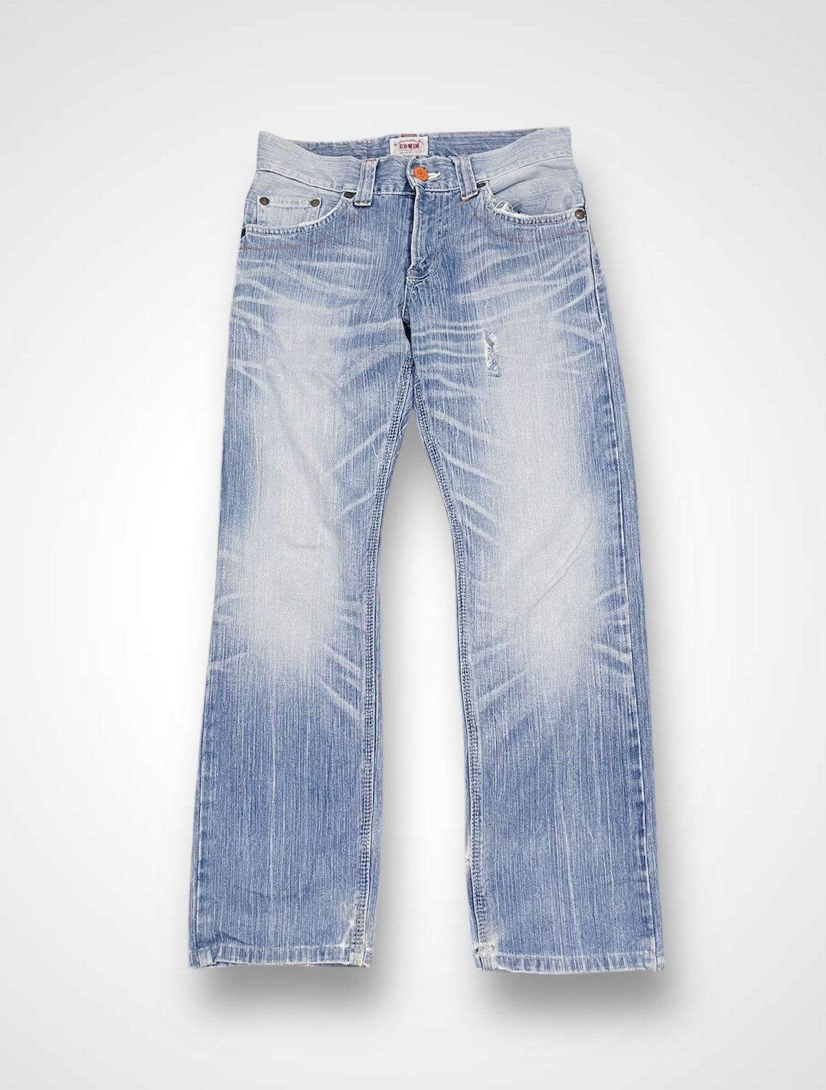 Edwin × Japanese Brand Edwin Distressed Jeans (16) Size US 30 / EU 46 - 1 Thumbnail