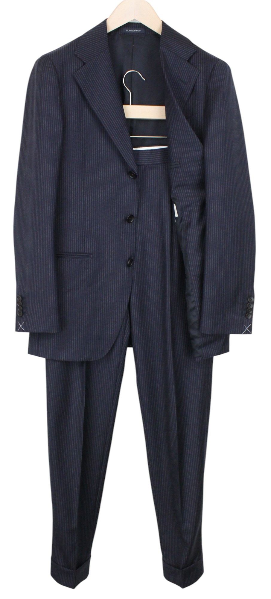 Suitsupply HAVANA JETTED UK36R Navy Wool S130 Suit 67802 Size 36R - 1 Thumbnail
