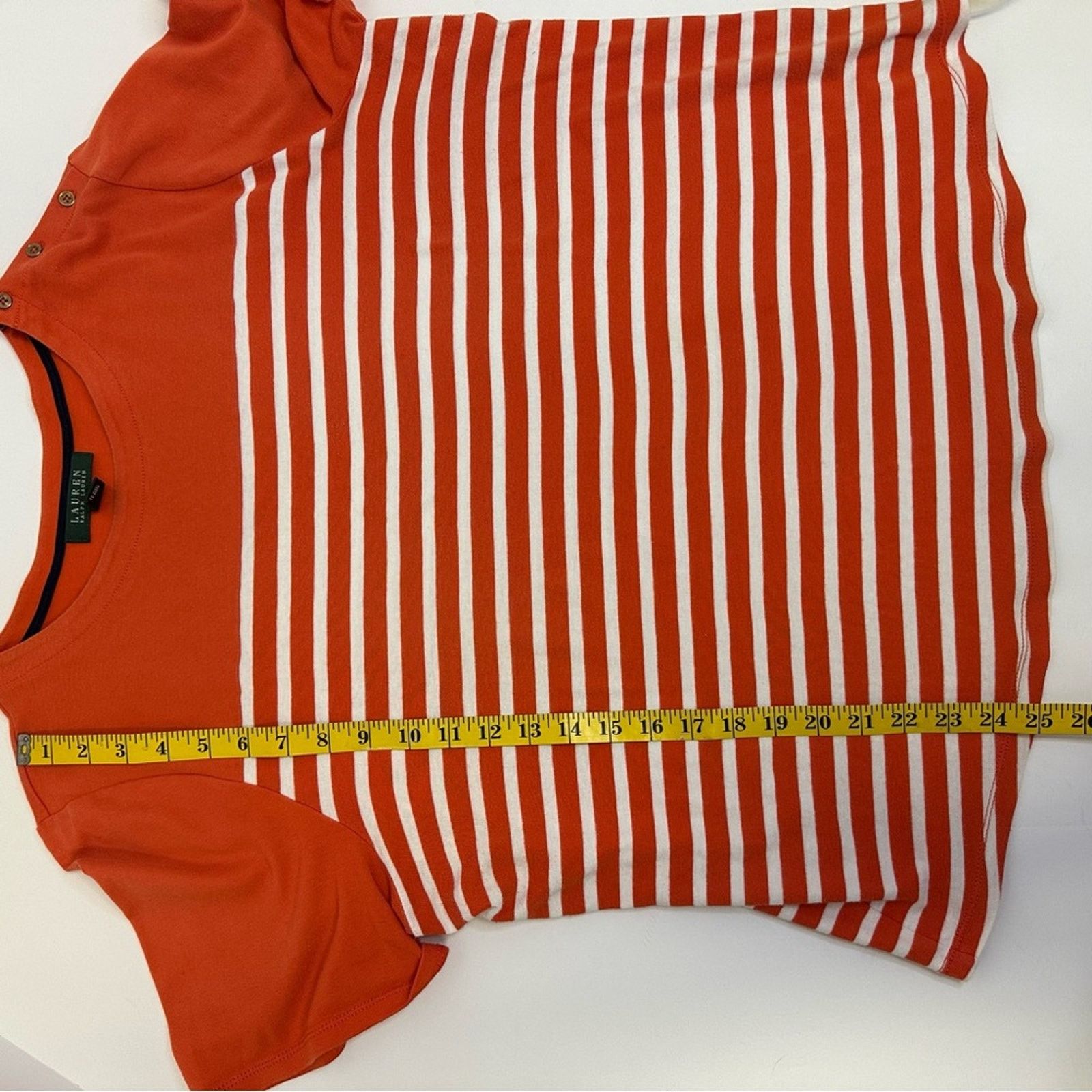 Lauren Ralph Lauren Lauren Ralph Lauren Women’s 2X Striped Button-Shoulder Size XXL / US 16-18 / IT 52-54 - 10 Thumbnail