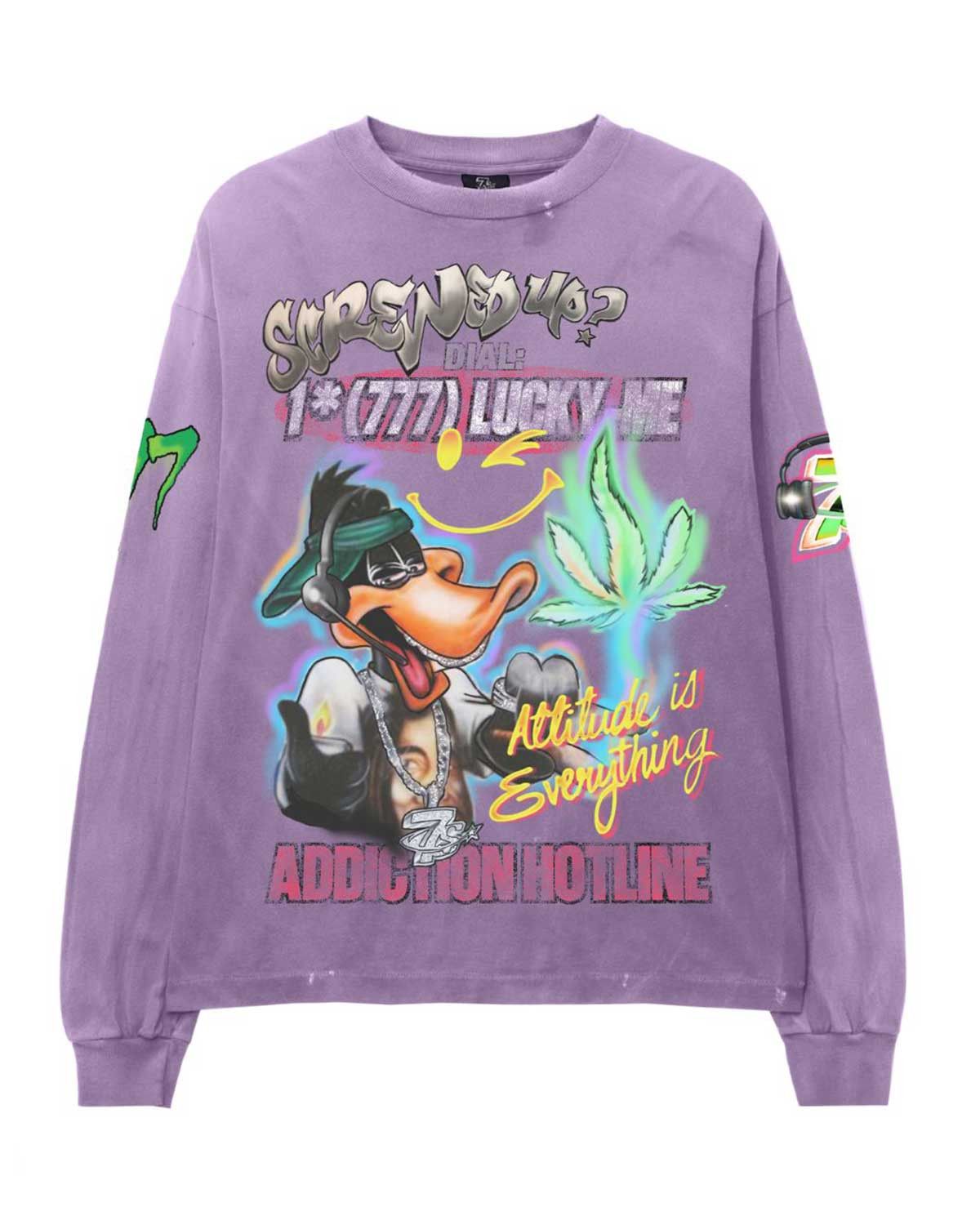 TRIPLE SEVENS Graffiti L/S Tee Purple Size US XL / EU 56 / 4 - 1 Thumbnail