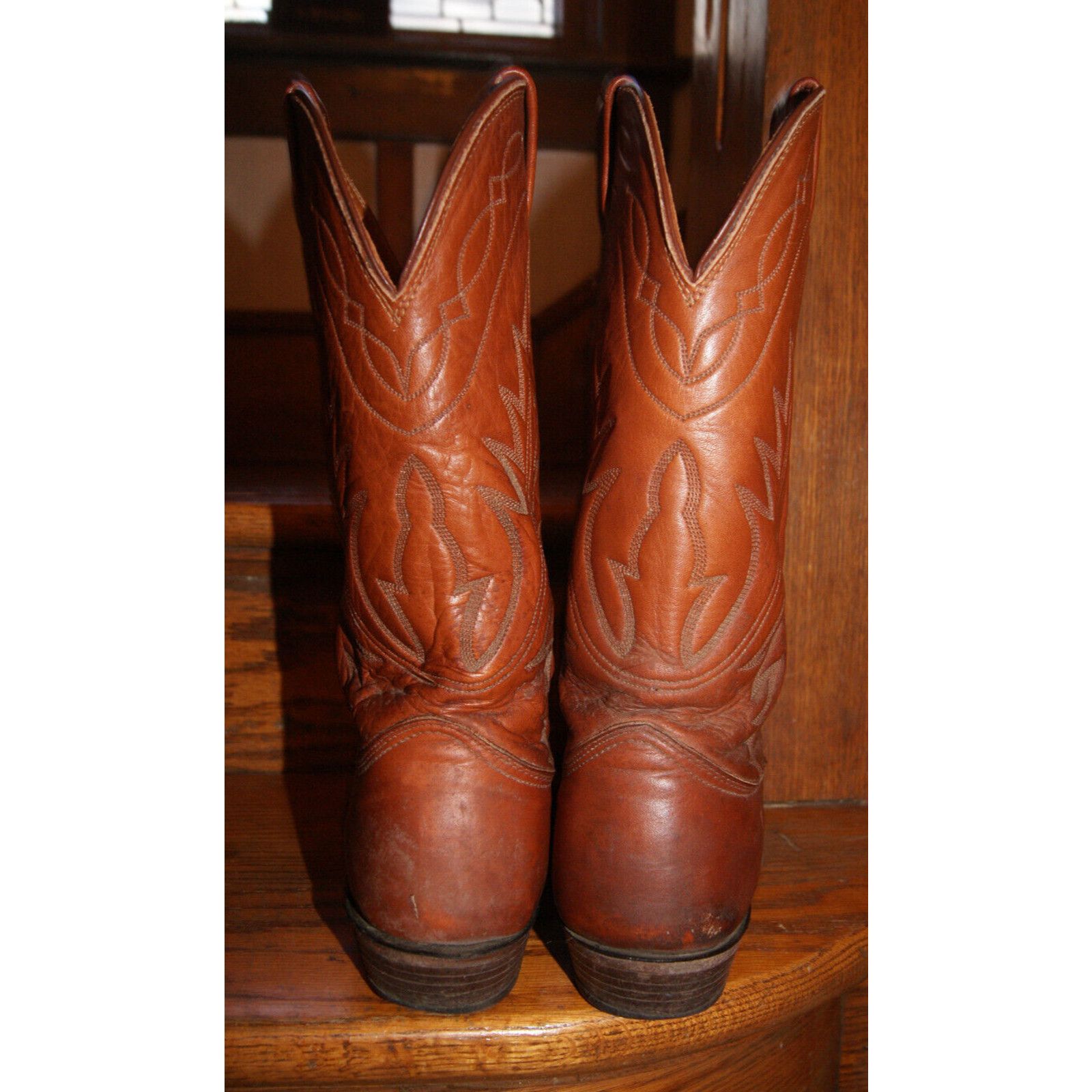 Nocona Boots Nocona Western Cowboy Boots 9 D Brown Redwood Deertan USA Size US 9 / EU 42 - 6 Thumbnail