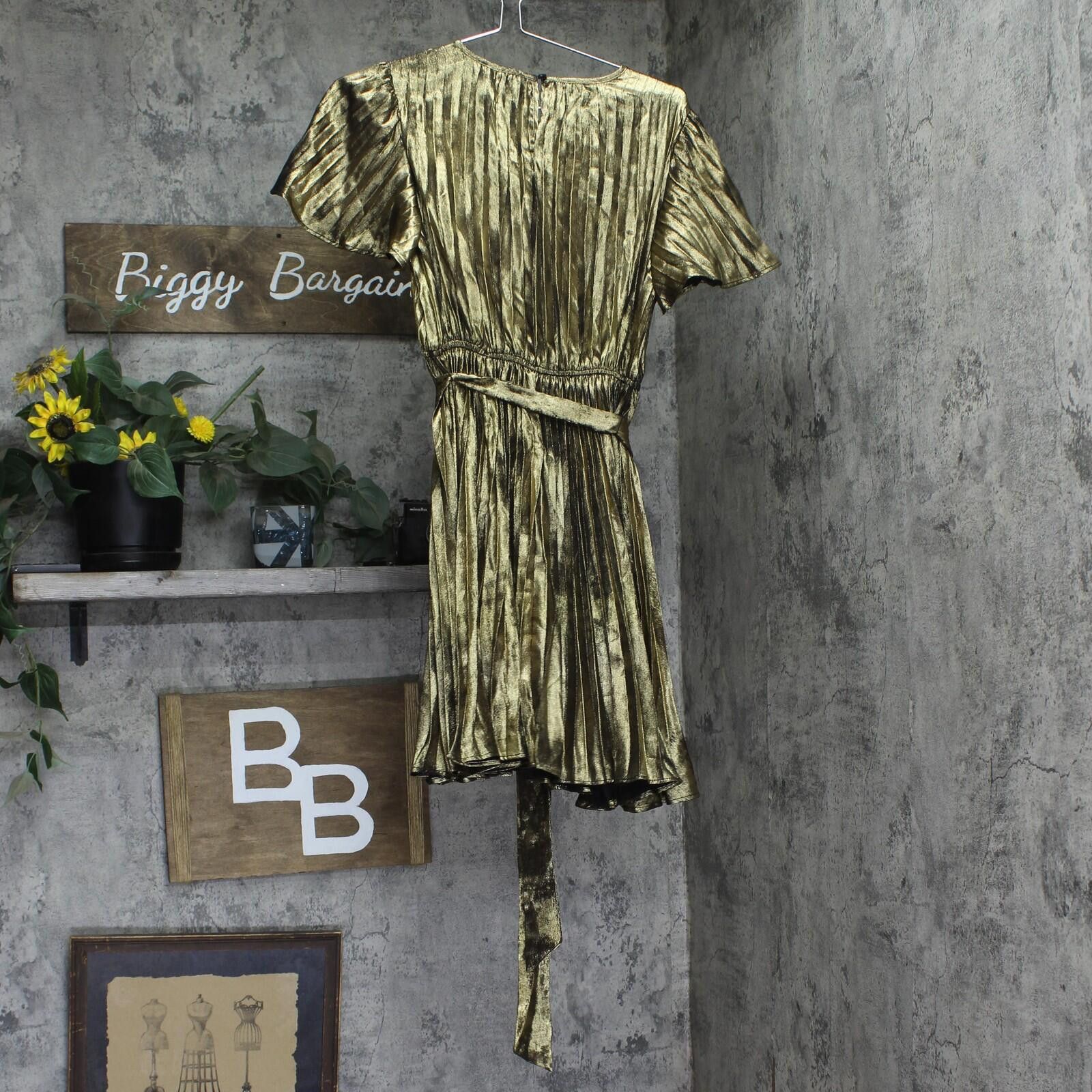 Other Nwt Sam Edelman Mini Dress Tie 89h505-s4 Gold Yellow 4 Size S / US 4 / IT 40 - 2 Thumbnail
