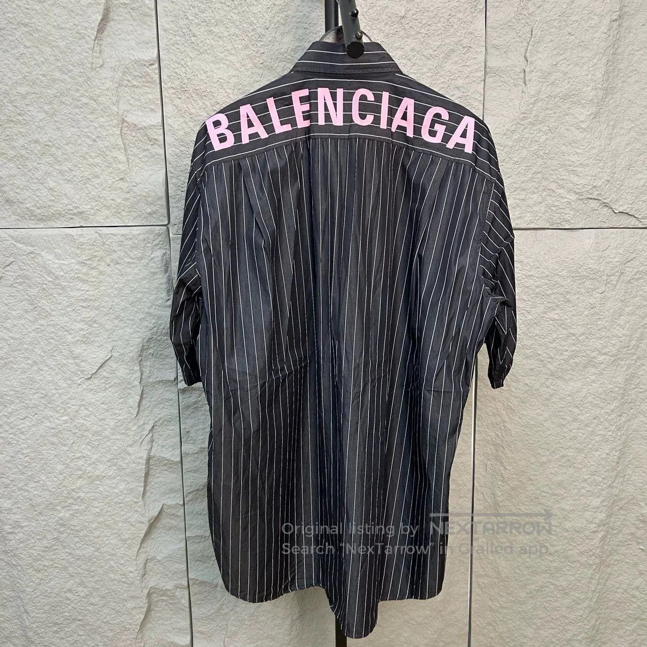 Balenciaga Balenciaga Striped Shirt with Short Sleeves. Size XXS / US 00 / IT 34 - 2 Thumbnail