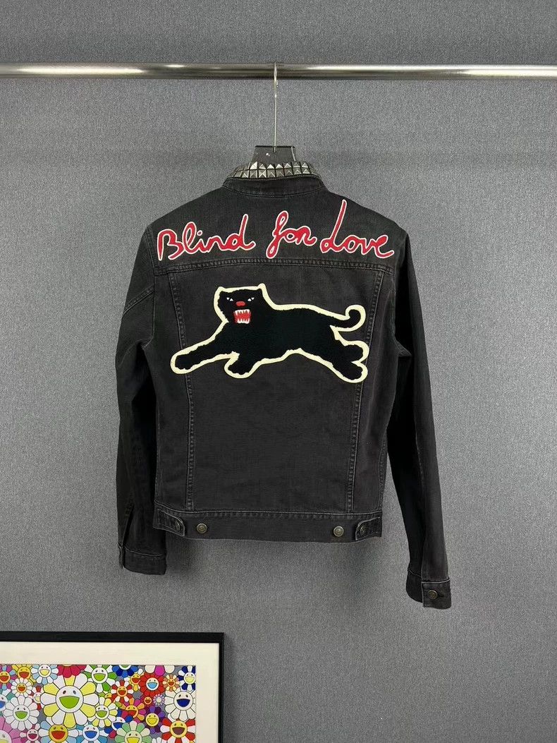 Gucci Gucci Fleece tiger riveted denim jacket 2503-Nextarrow Size US S / EU 44-46 / 1 - 1 Thumbnail