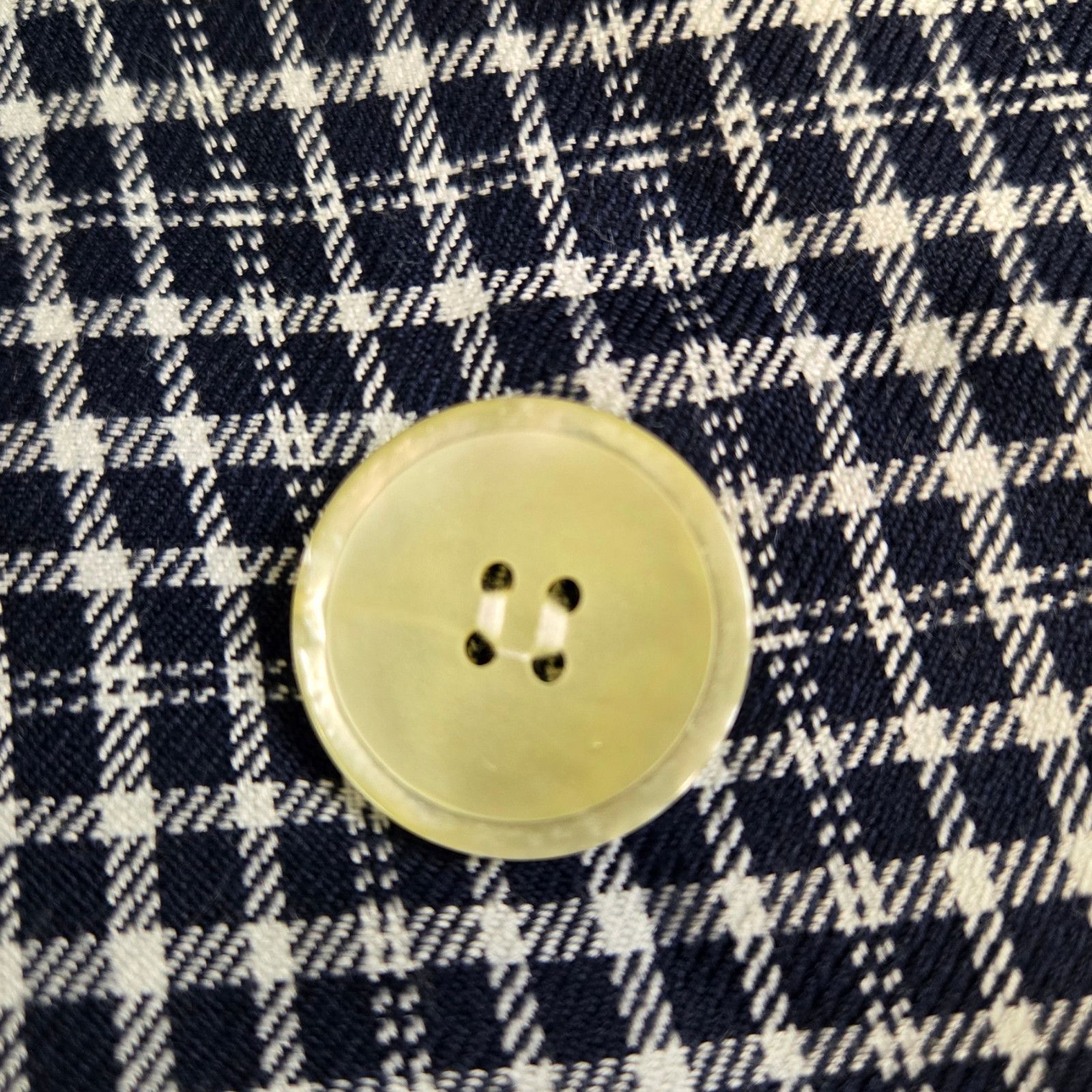 Vintage Vintage Navy Plaid Crop Blazer Size 10 Size L / US 10 / IT 46 - 5 Thumbnail