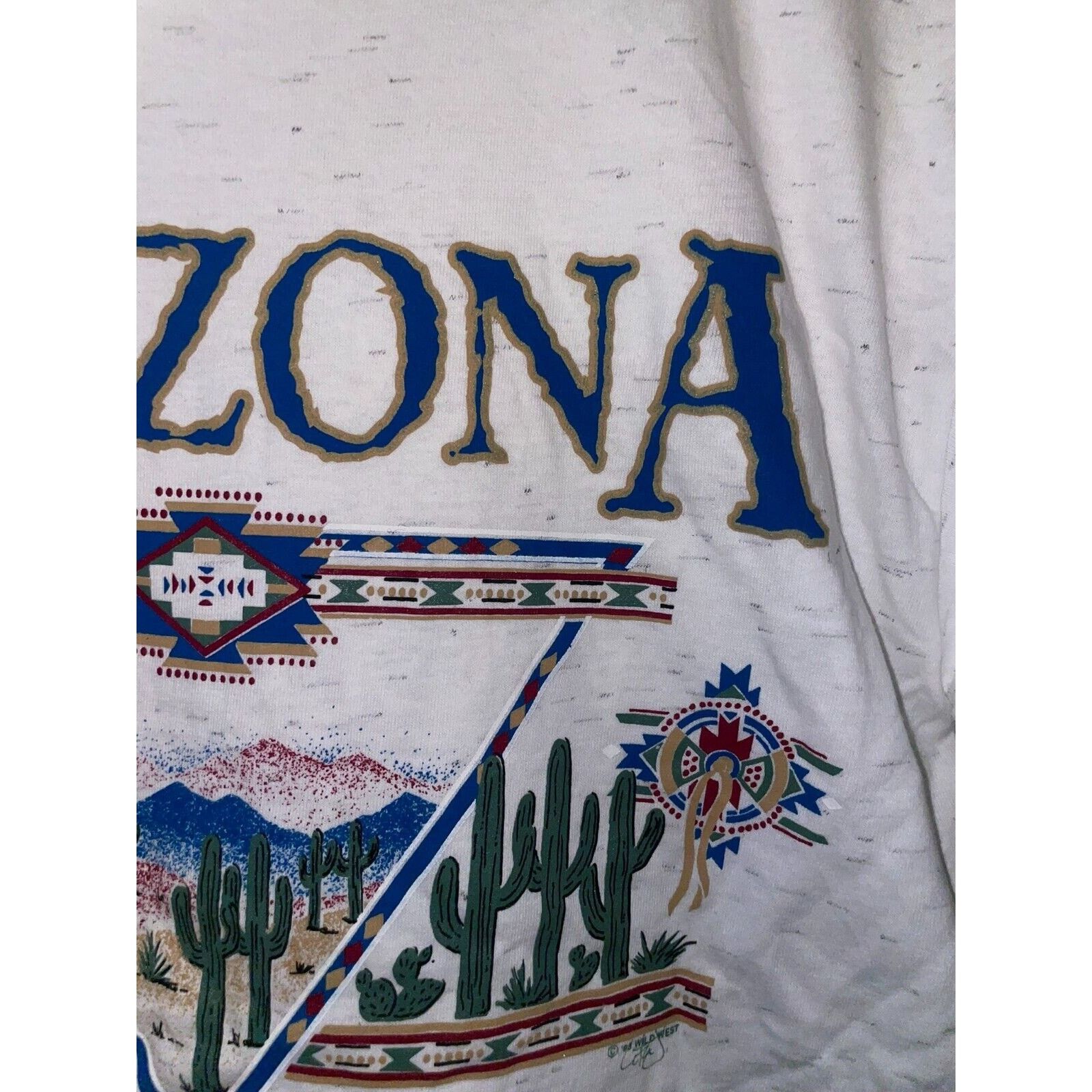 Vintage Vintage Test Print Shirt Arizona Wyoming Wolf White M Tee Size US M / EU 48-50 / 2 - 4 Thumbnail