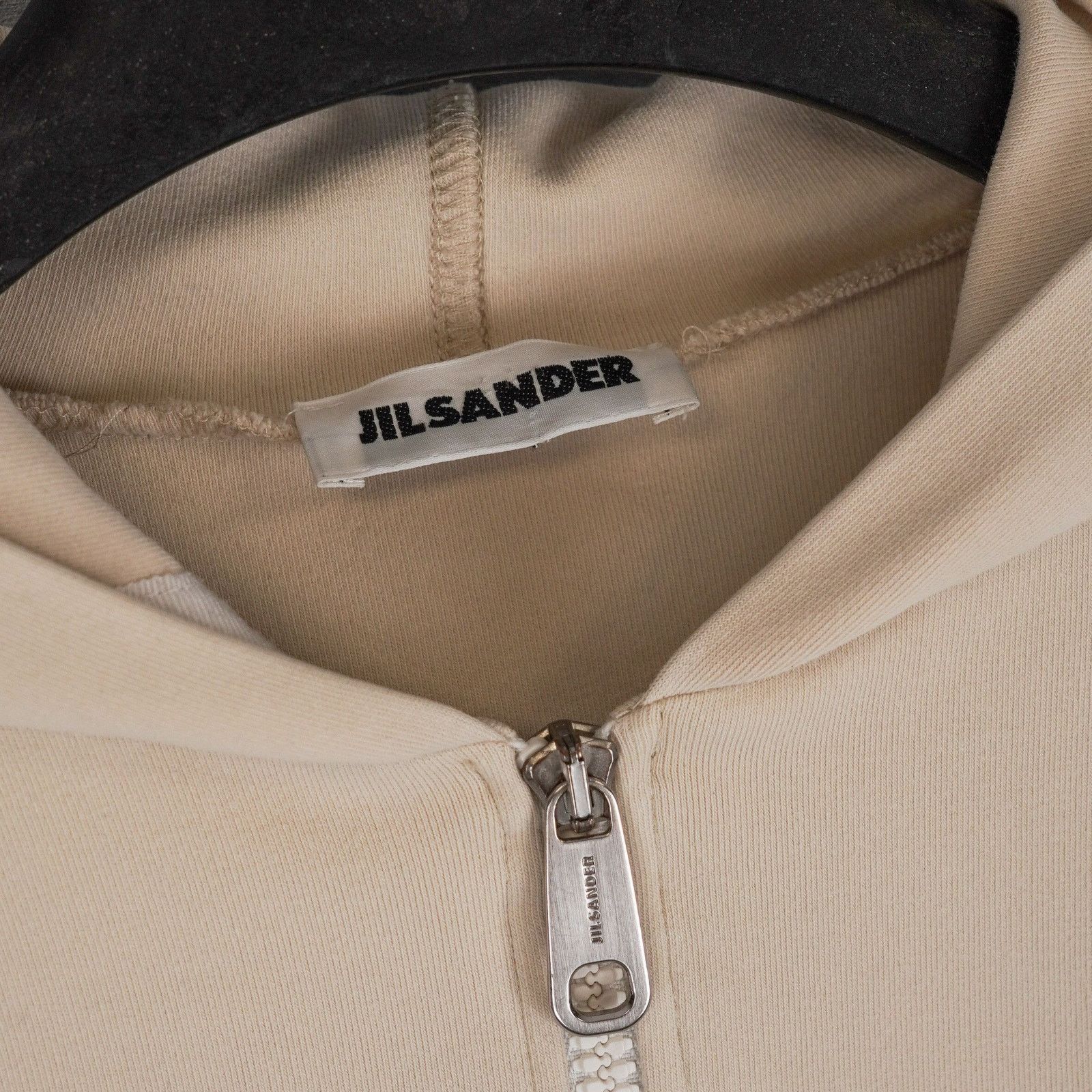 Jil Sander Jil sander beige double zip back logo hoodie sweatshirt Size S / US 4 / IT 40 - 9 Thumbnail