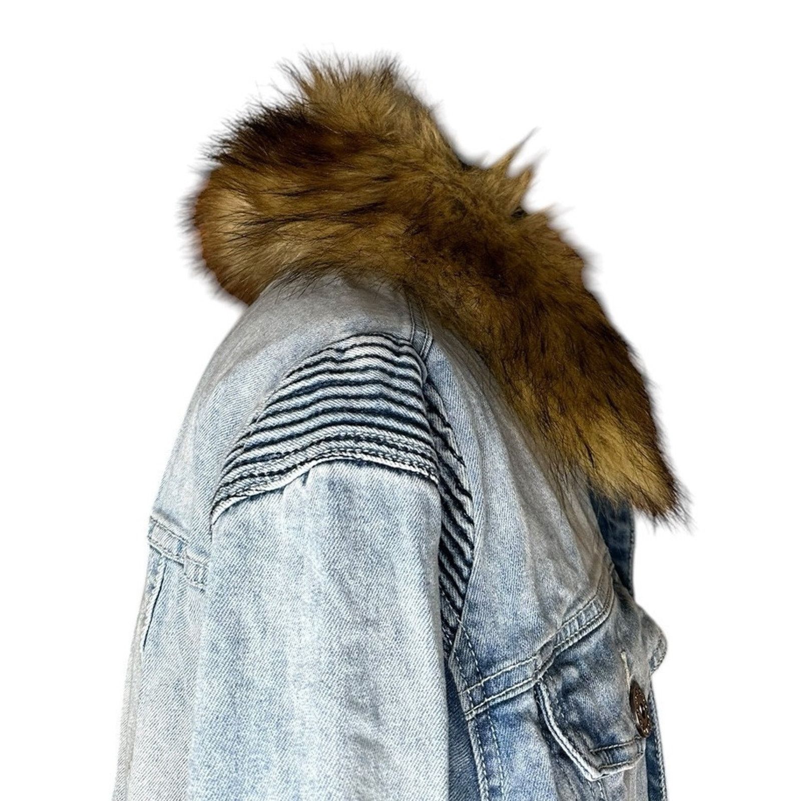 Other Kloud9 Jean Jacket Detachable Fur Collar Distressed 2XL Size US XXL / EU 58 / 5 - 7 Thumbnail