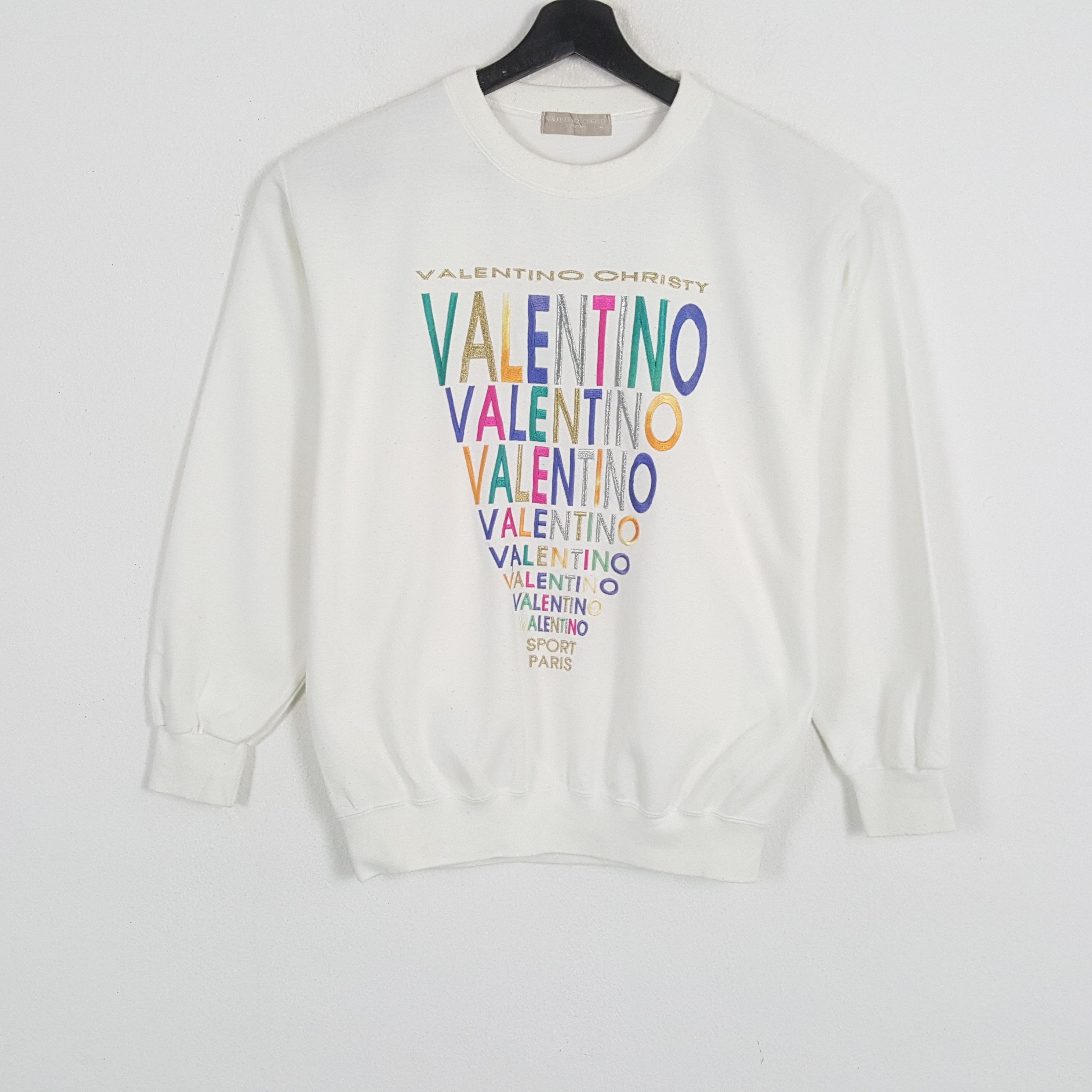 Valentino × Vintage VALENTINO CHRISTY Colourful Design Sweatshirt Size US M / EU 48-50 / 2 - 1 Thumbnail