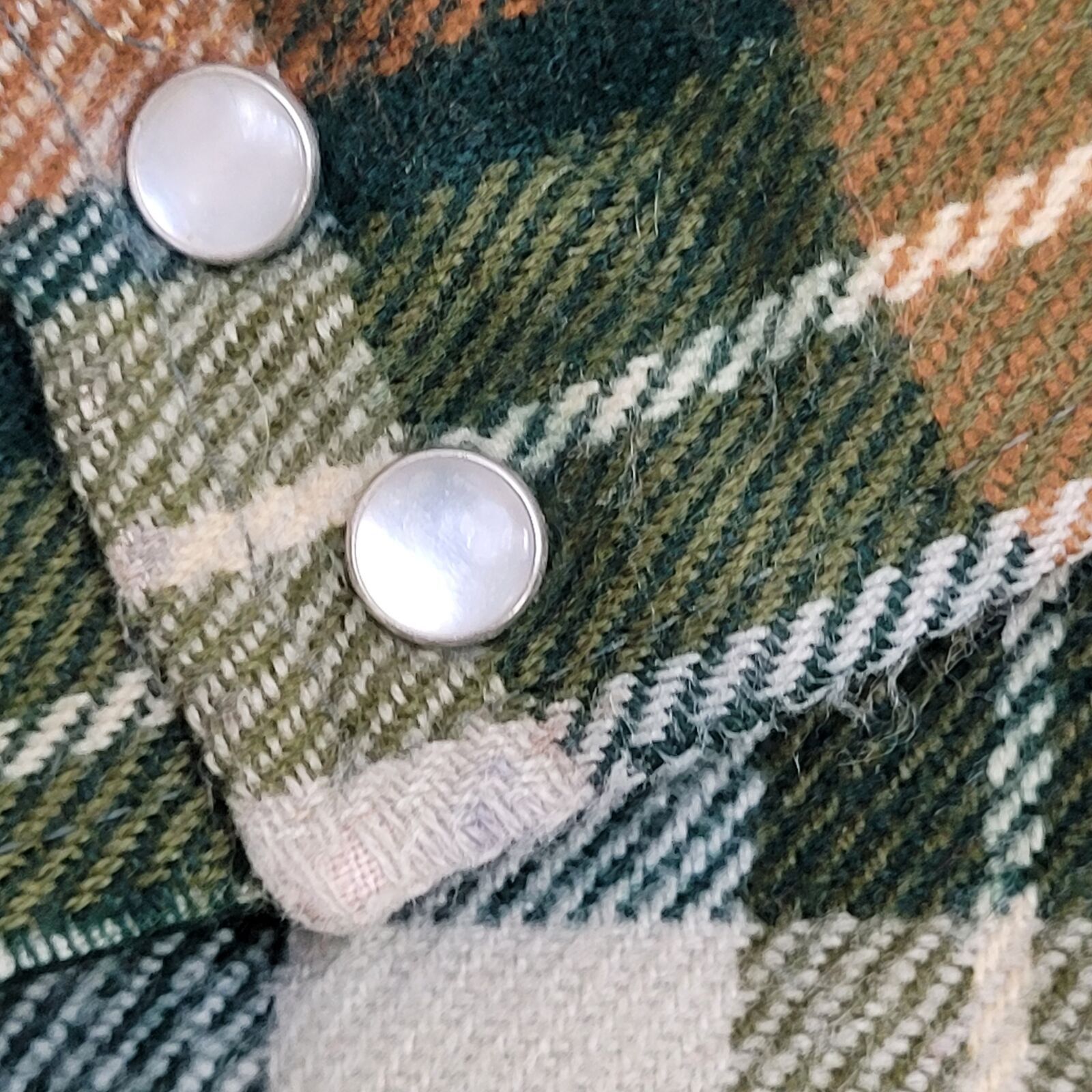 Vintage VTG 70s Western Shadow Plaid Pearl Snap Shirt L USA Acrylic Size US L / EU 52-54 / 3 - 5 Thumbnail
