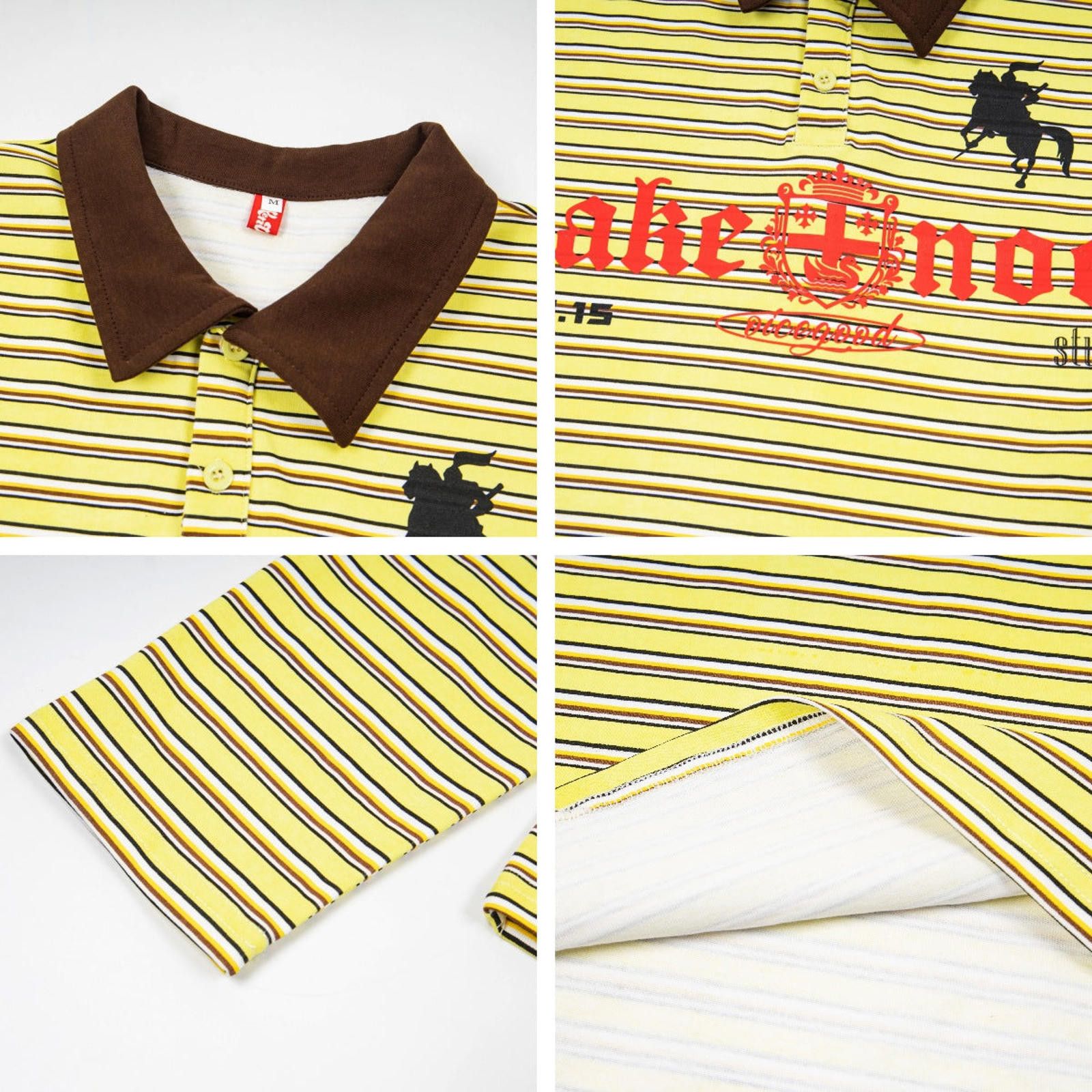 Other 'Make Enoch' Yellow Stripe Long-Sleeve Polo Size US L / EU 52-54 / 3 - 5 Thumbnail