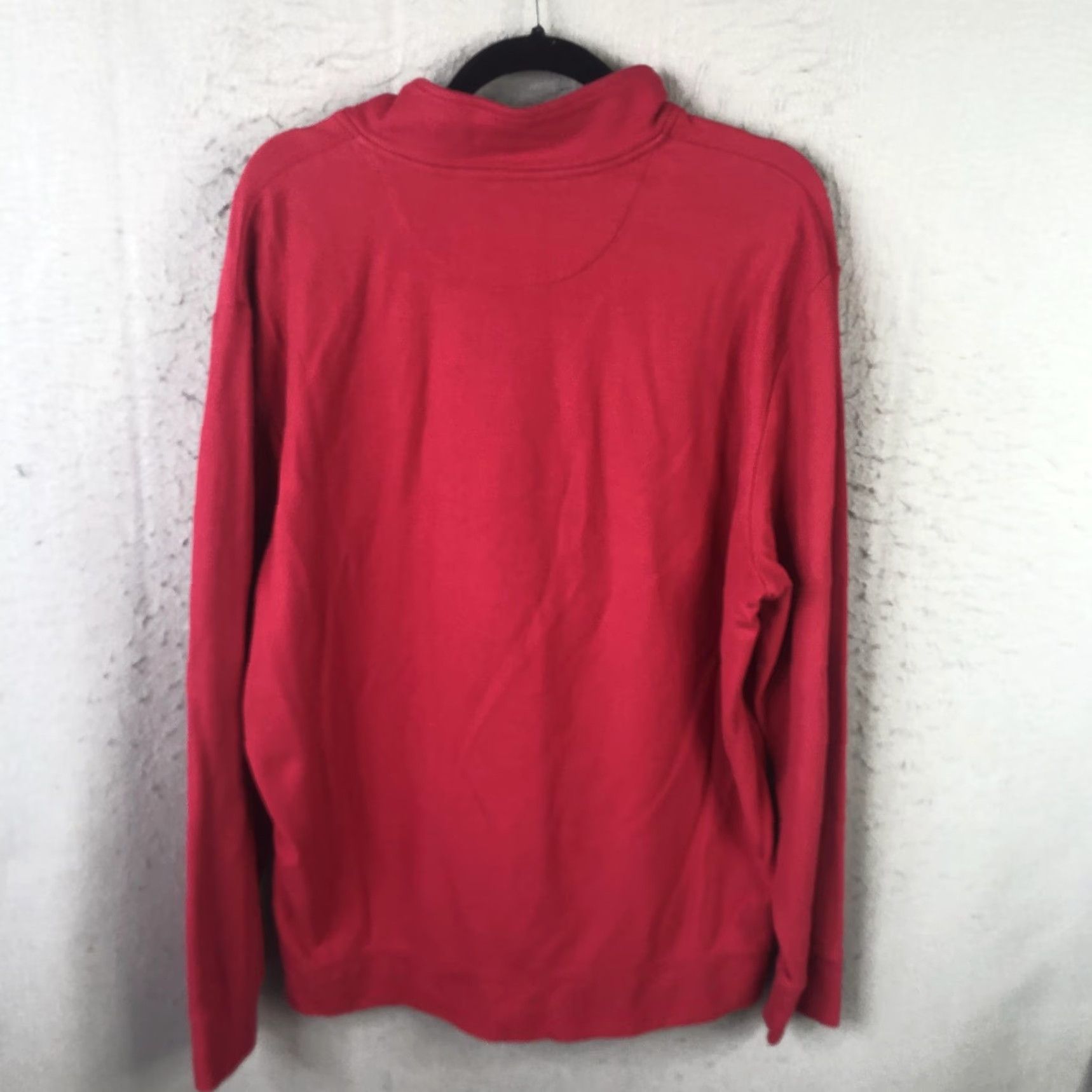 Vineyard Vines Vineyard Vines Sweater Mens XL Red 1/4 Zip Mock Neck Pima Cotton Knit Pullover Size US XL / EU 56 / 4 - 2 Thumbnail