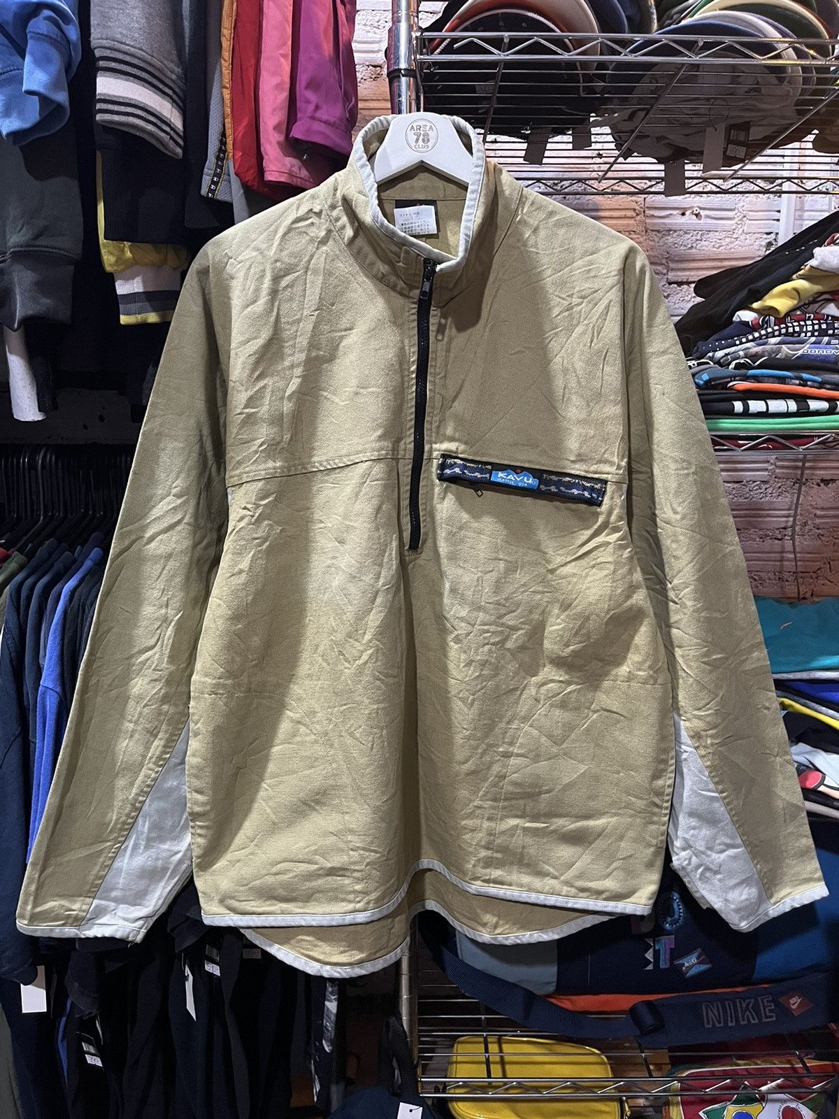 KAVU × Vintage KAVU Team Half Zip Jacket 90s Size US S / EU 44-46 / 1 - 1 Thumbnail