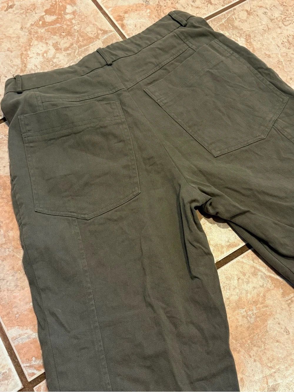 Other eve gravel JOY pants olive green high waist straight cut Size 30" / US 8 / IT 44 - 6 Thumbnail