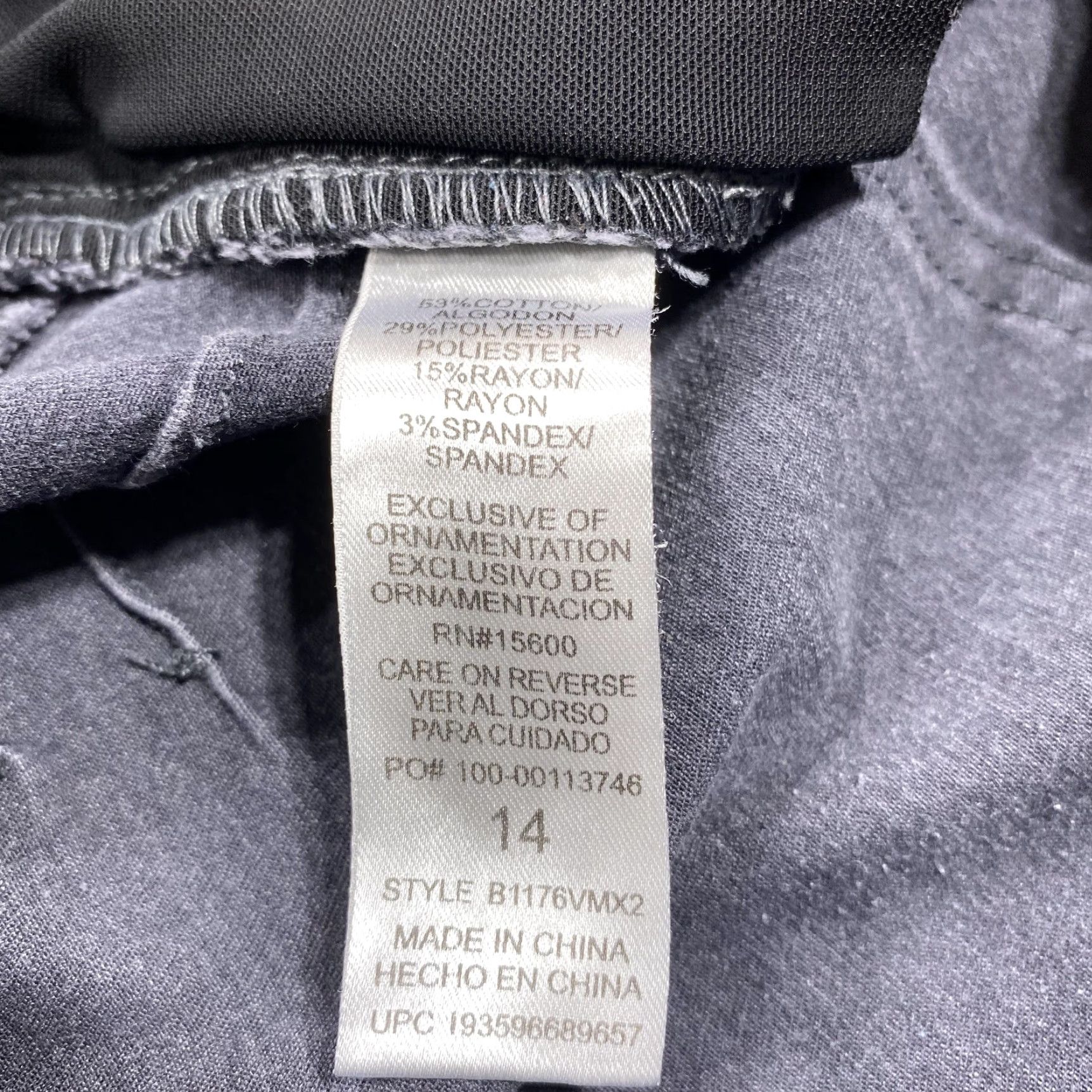 Vintage Democracy Jeans Womens 14 Gray Skinny Stretch Denim Mid Rise Slim Size 36" / US 14 / IT 50 - 4 Thumbnail