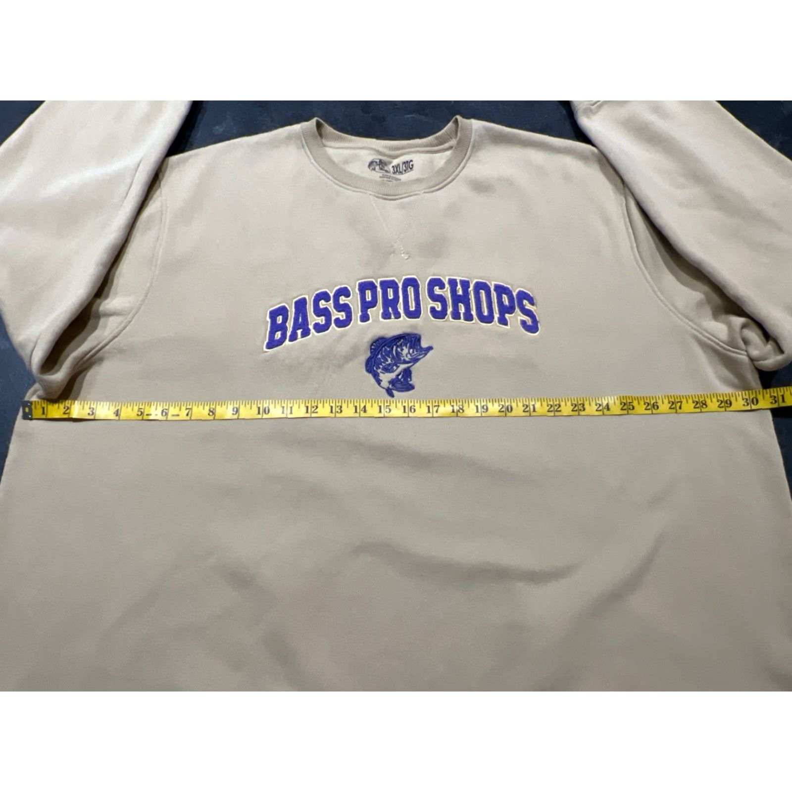 Bass Pro Shops Bass Pro Shops Sweatshirt Mens 3XL Beige Embroidered Spellout Fleece Casual Size US XXL / EU 58 / 5 - 6 Thumbnail