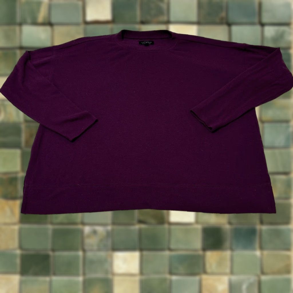 Lucky Brand Lucky Brand Sweater Womens Medium Burgundy Maroon Longsleeve Mock Neck Baggy Fit Size M / US 6-8 / IT 42-44 - 1 Thumbnail