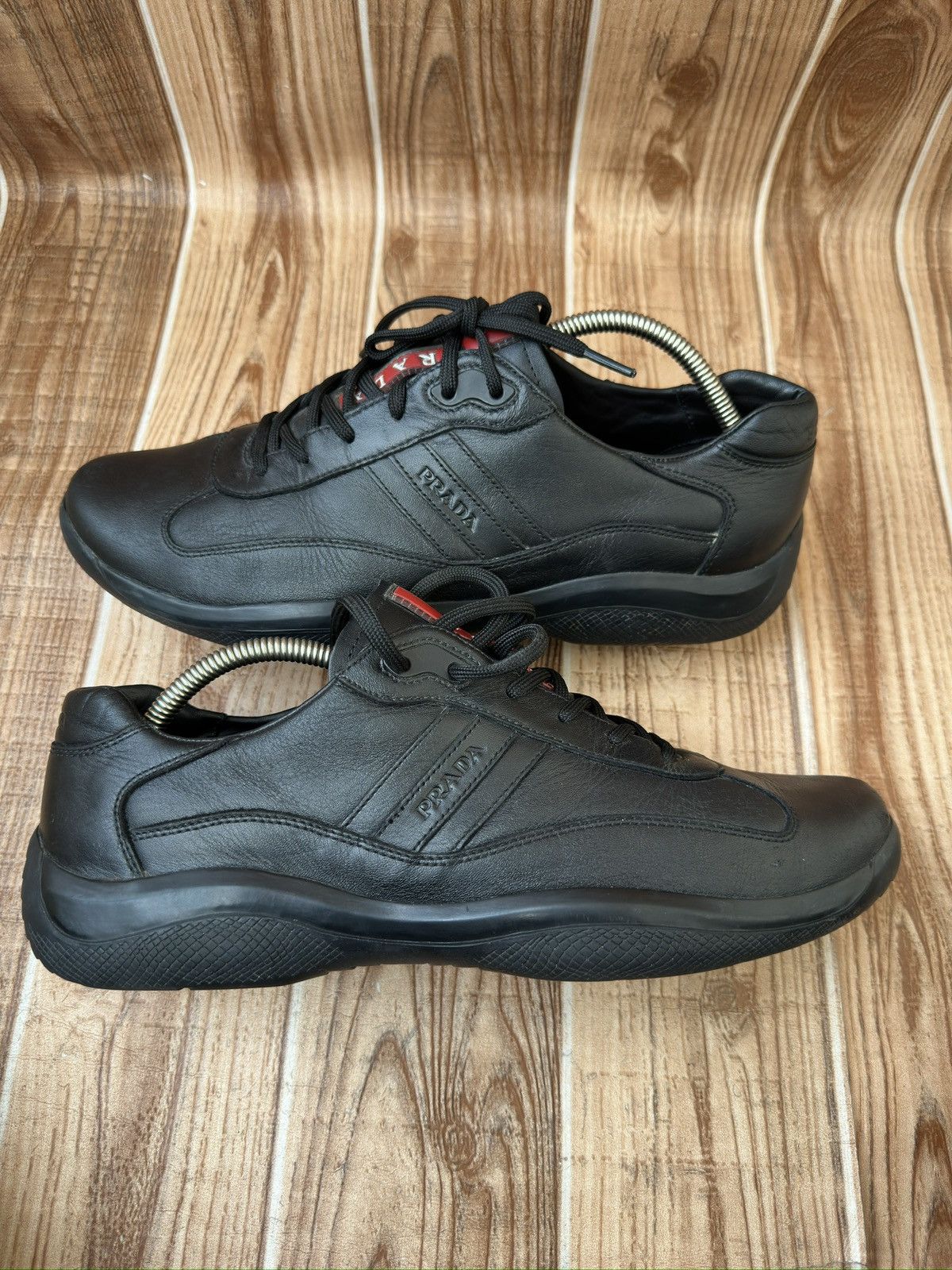 Prada PRADA Americas Cup Black Sneaks DNC096 Size US 10.5 / EU 43-44 - 4 Thumbnail