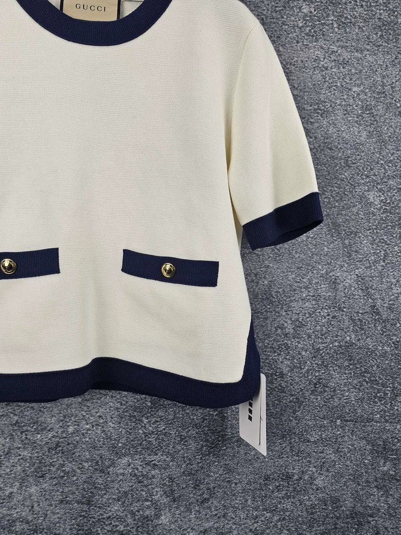 Gucci GucciRound neck embroidered short sleeves 2503-Nextarrow Size S / US 4 / IT 40 - 6 Thumbnail