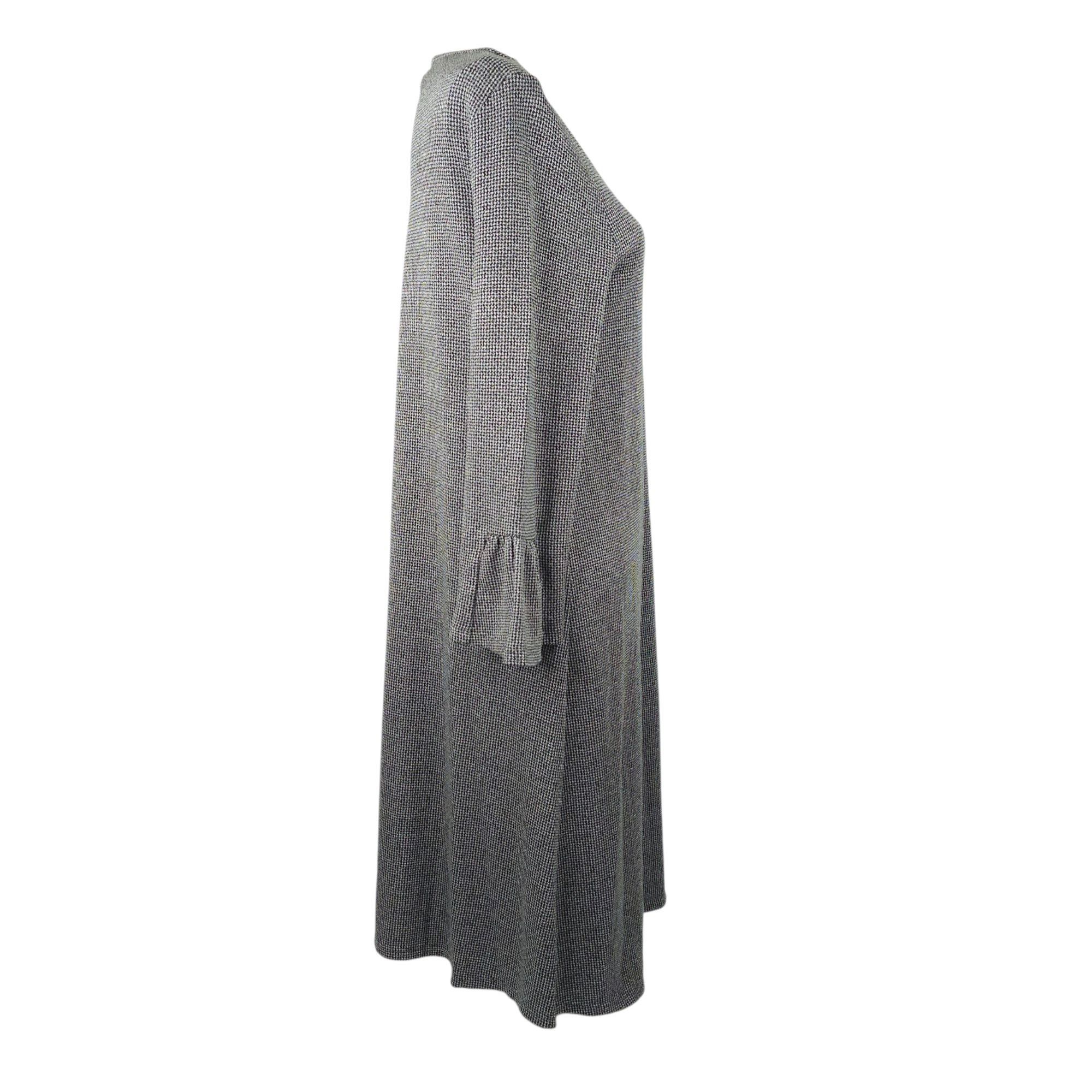 J. Jill J JILL Wearever Dress Womens S Gray Houndstooth Flutter Size S / US 4 / IT 40 - 6 Thumbnail