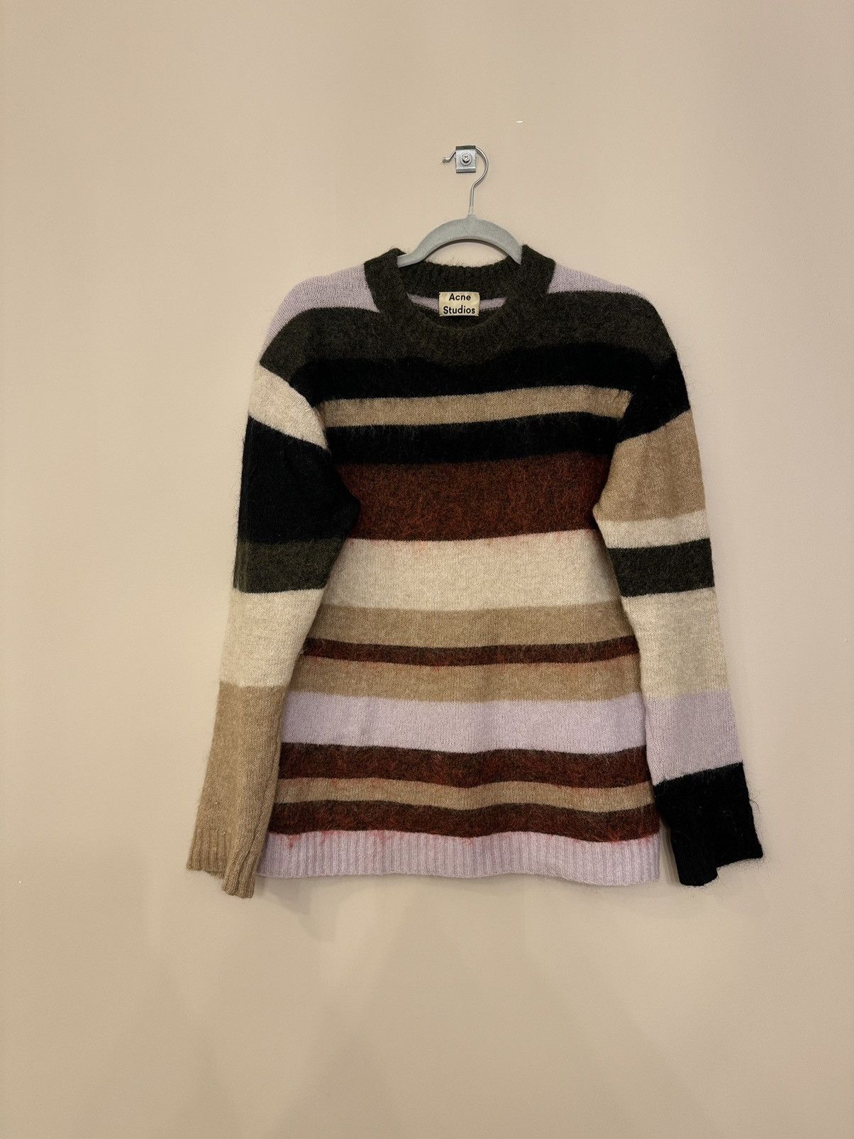 Acne Studios Acne Studios Wool Mohair sweater stripped knitwear Size US S / EU 44-46 / 1 - 1 Thumbnail