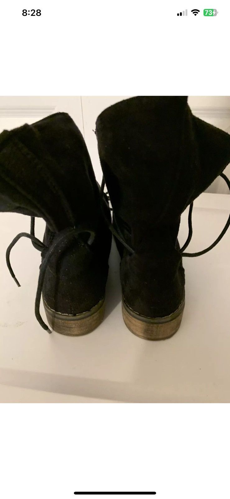 Other Chase & Chloe boots lace up leather Sz 8 black Size US 8 / IT 38 - 9 Thumbnail