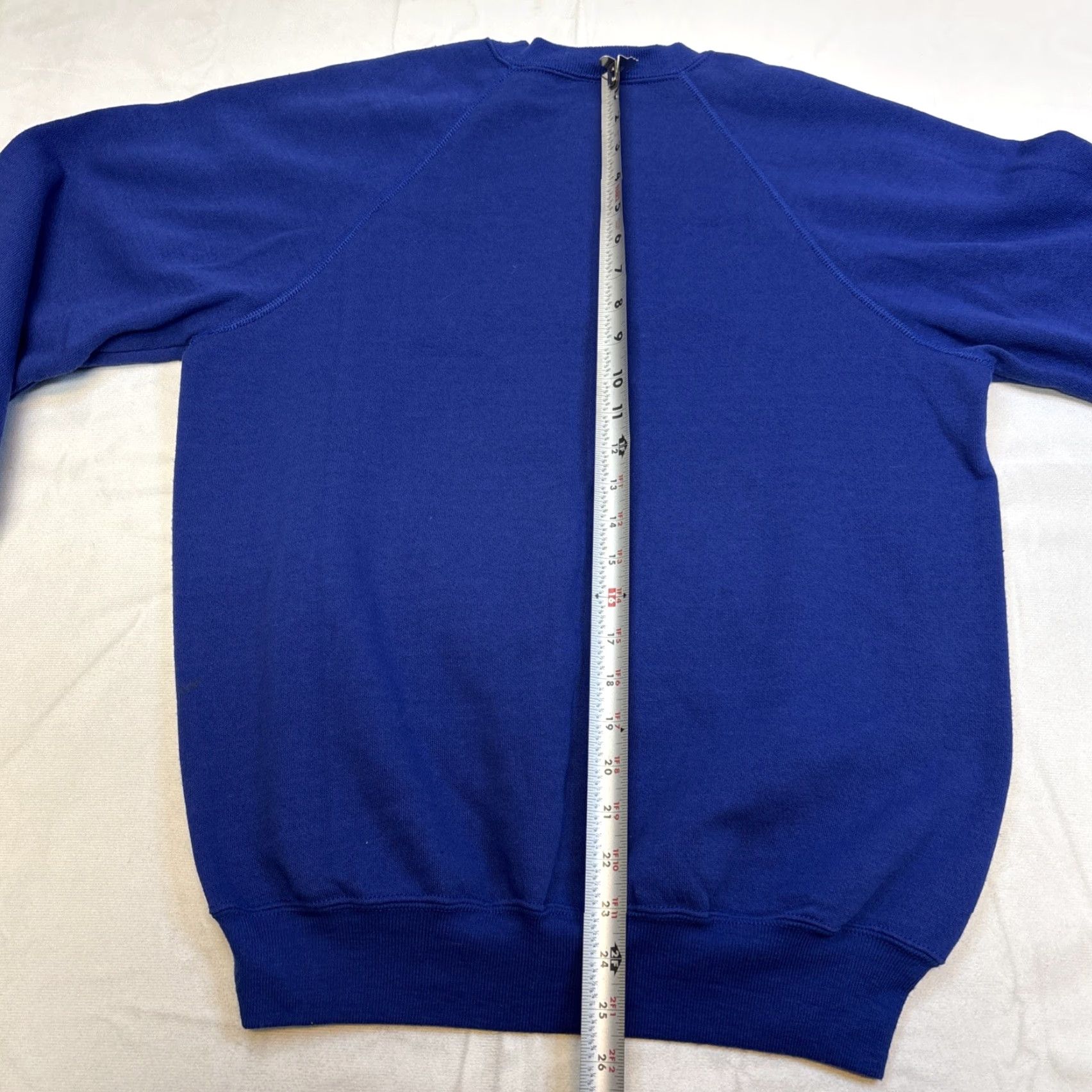 Lee Lee Sports Sweatshirt Crewneck Puff Paint Support Our Troops Desert Storm Men’s Large Blue Size US L / EU 52-54 / 3 - 7 Thumbnail