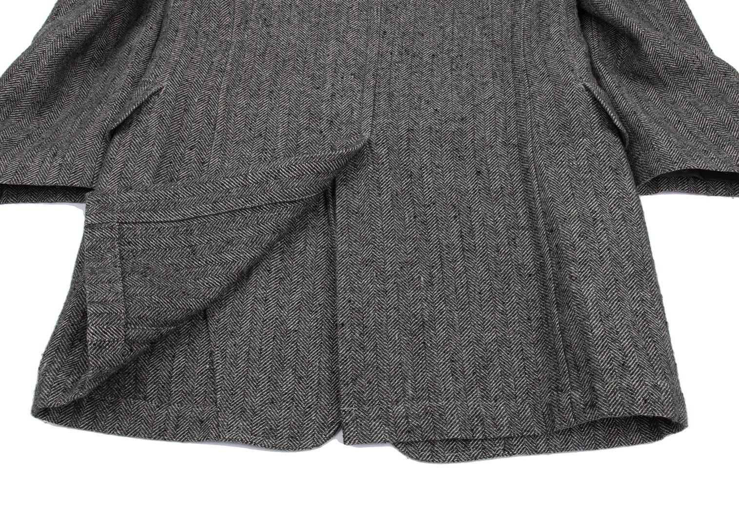 Yohji Yamamoto Yohji Yamamoto Wool Linen Herringbone Jacket Size US L / EU 52-54 / 3 - 14 Thumbnail