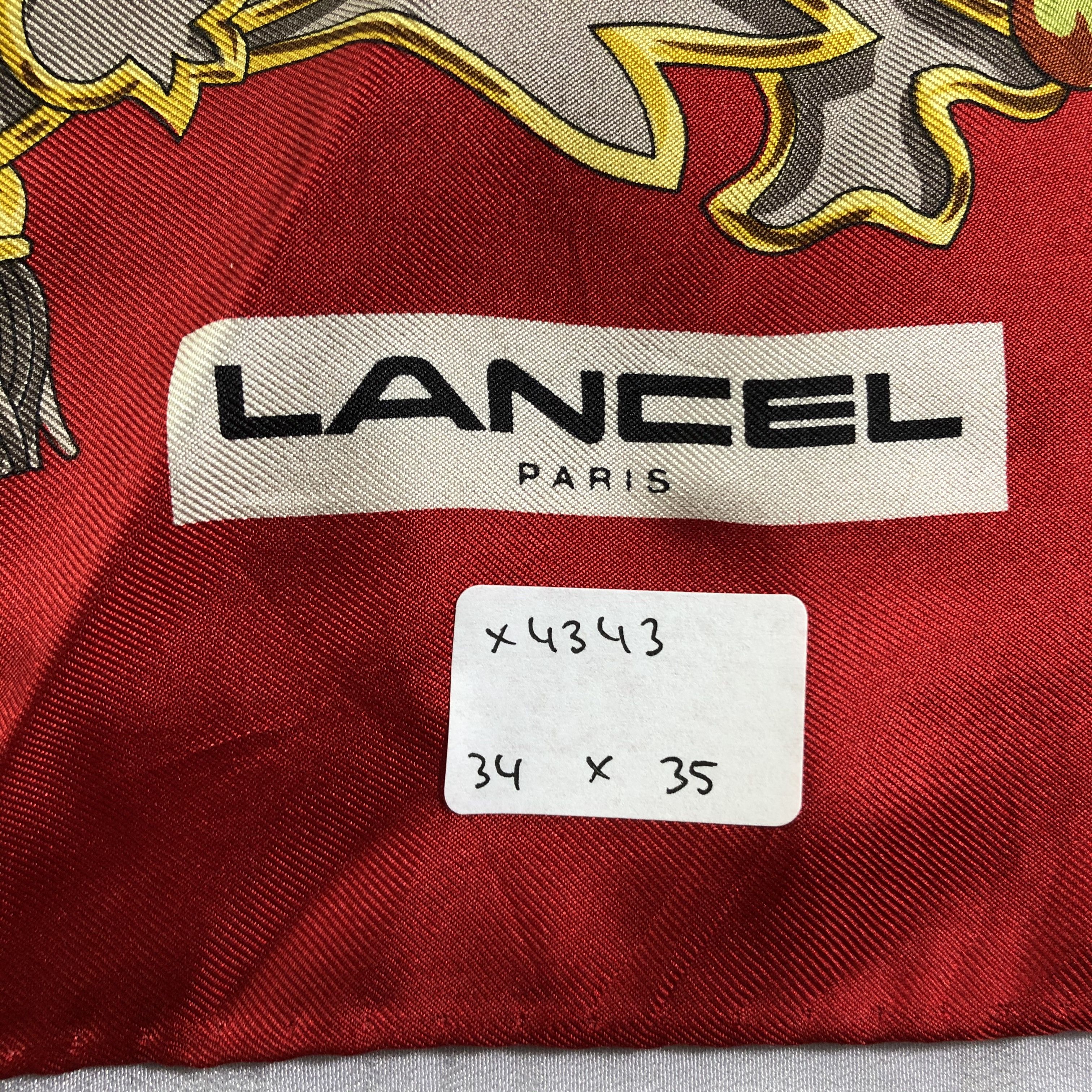 Lancel × Vintage Vintage Lancel Silk Scarf Size ONE SIZE - 8 Thumbnail