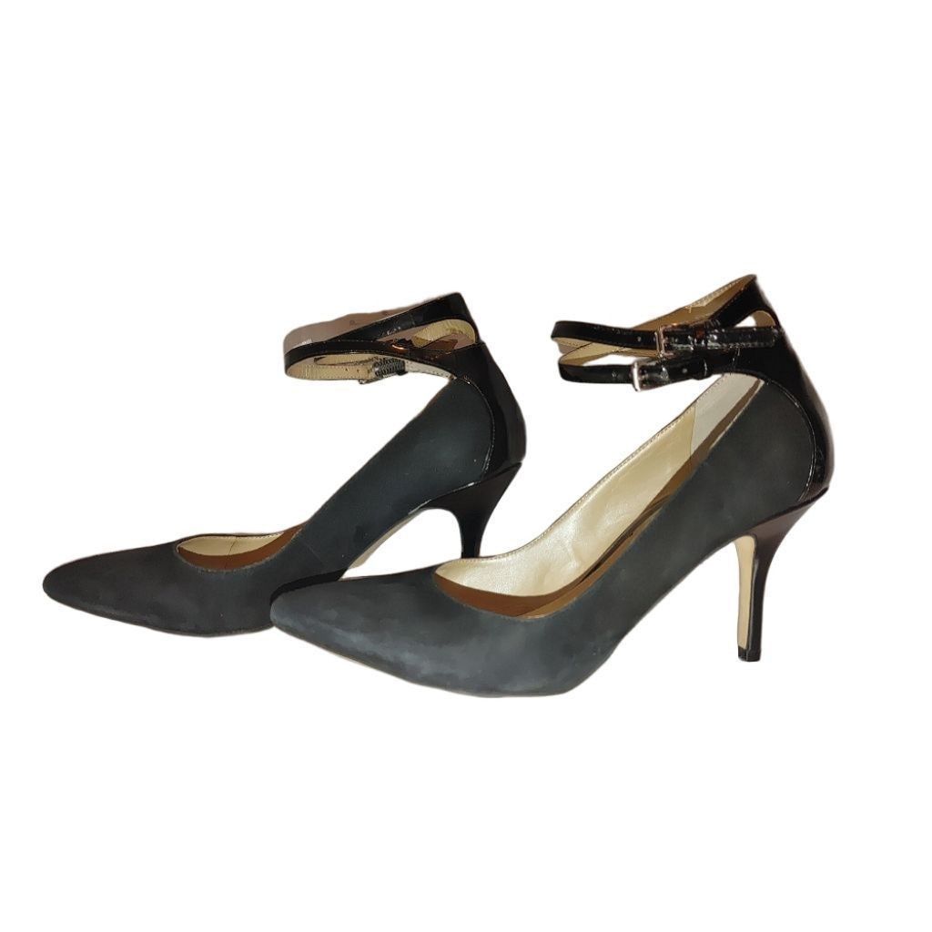 The Unbranded Brand Audrey Brooke Double Ankle Strap Suede Heels Size 9.5 Size US 9.5 / IT 39.5 - 2 Thumbnail