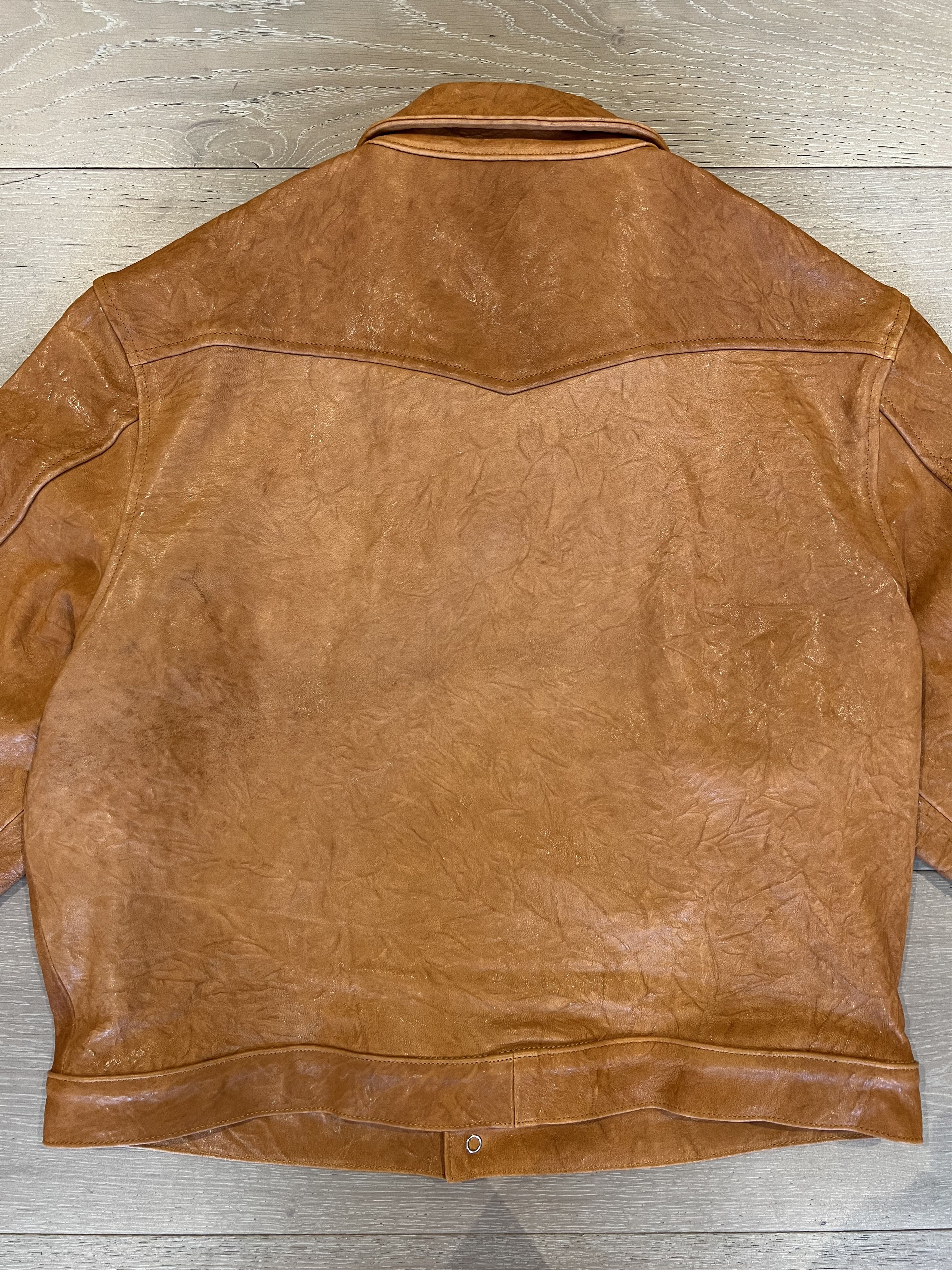 Bare Knuckles 💚 Bare Knuckles Freddy Leather Blouson Rust Lambskin NEW Size US M / EU 48-50 / 2 - 14 Thumbnail
