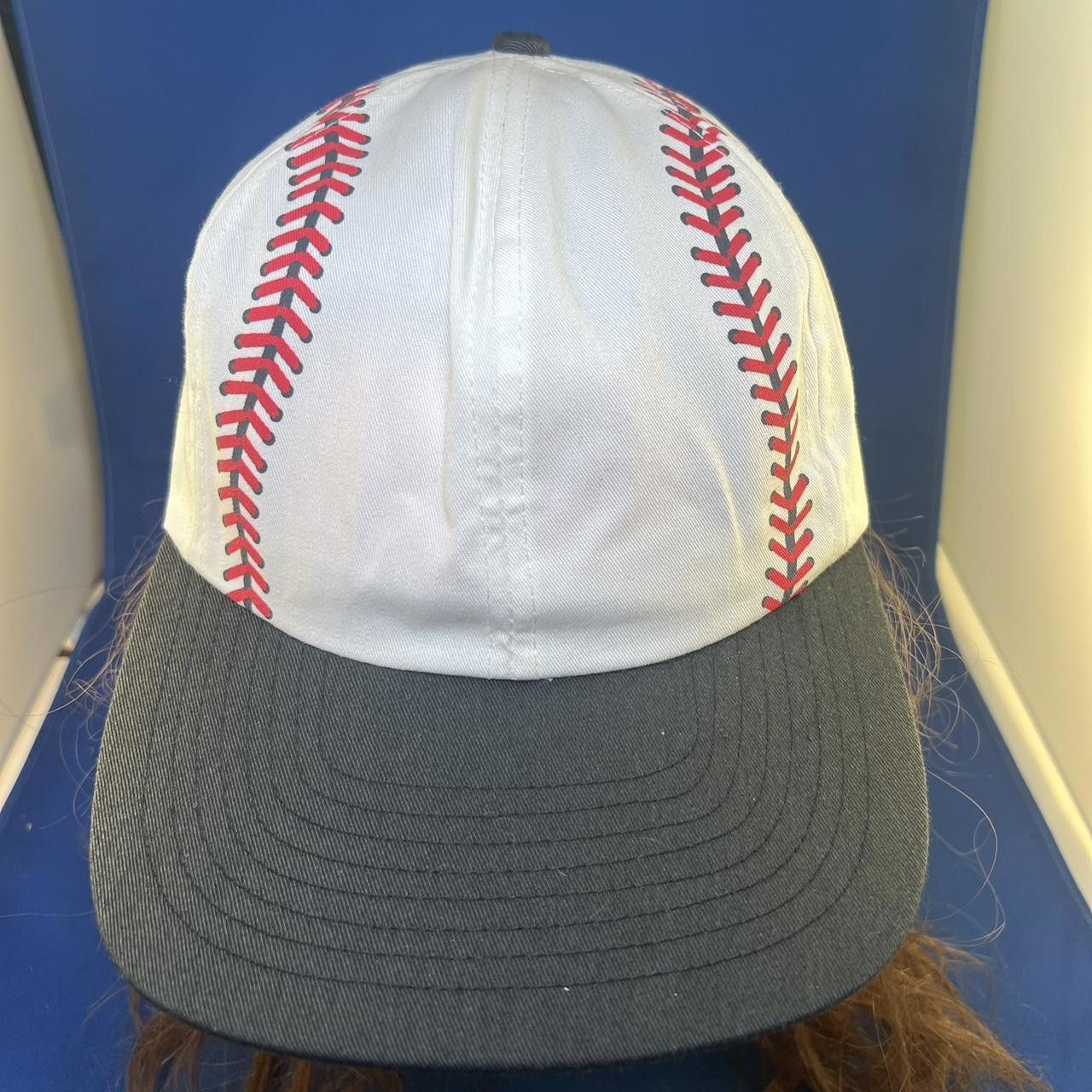 Designer Vintage Baseball-Themed Adjustable Cap with Stitch Design Size ONE SIZE - 2 Thumbnail