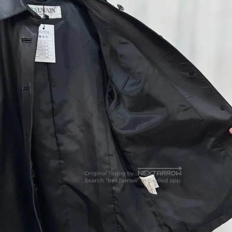 Balmain Balmain Black Leather Long Sleeve Jacket . Size US S / EU 44-46 / 1 - 5 Thumbnail