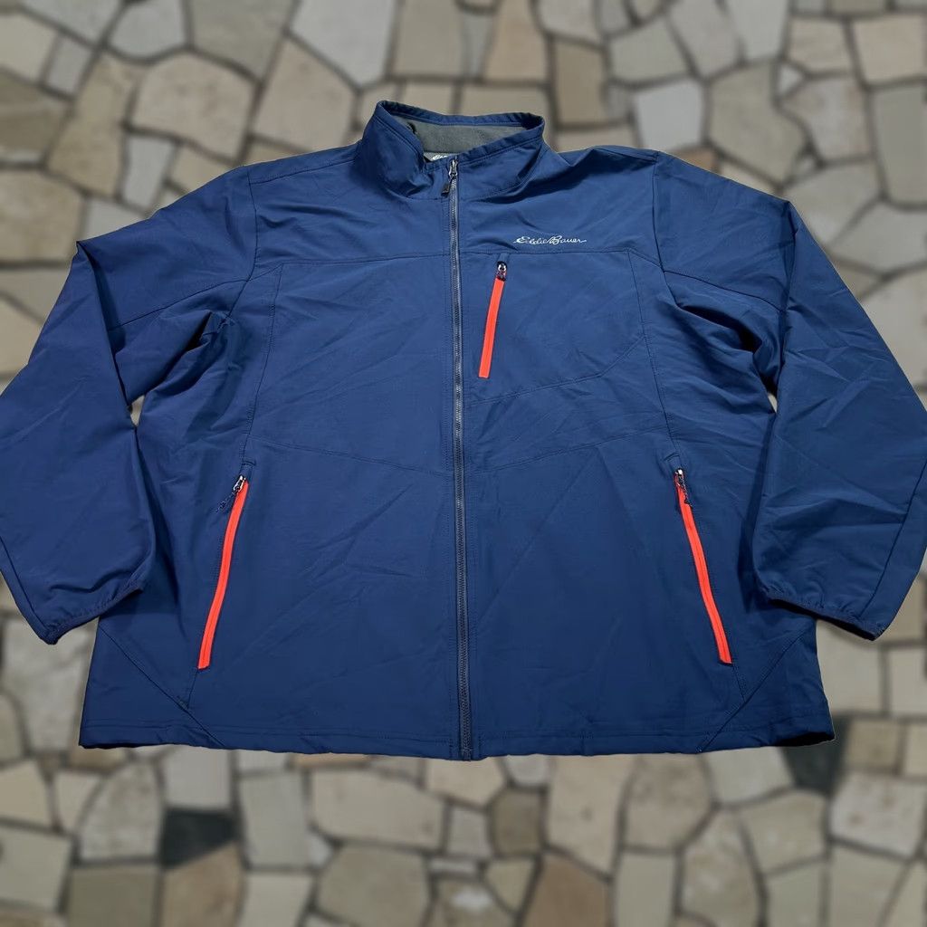 Eddie Bauer Eddie Bauer Jacket Mens 2XL Blue Softshell Full Zip Lined Pockets Stretch Regular Fit Windbreaker Jacket (Softshell) Size US XXL / EU 58 / 5 - 1 Thumbnail