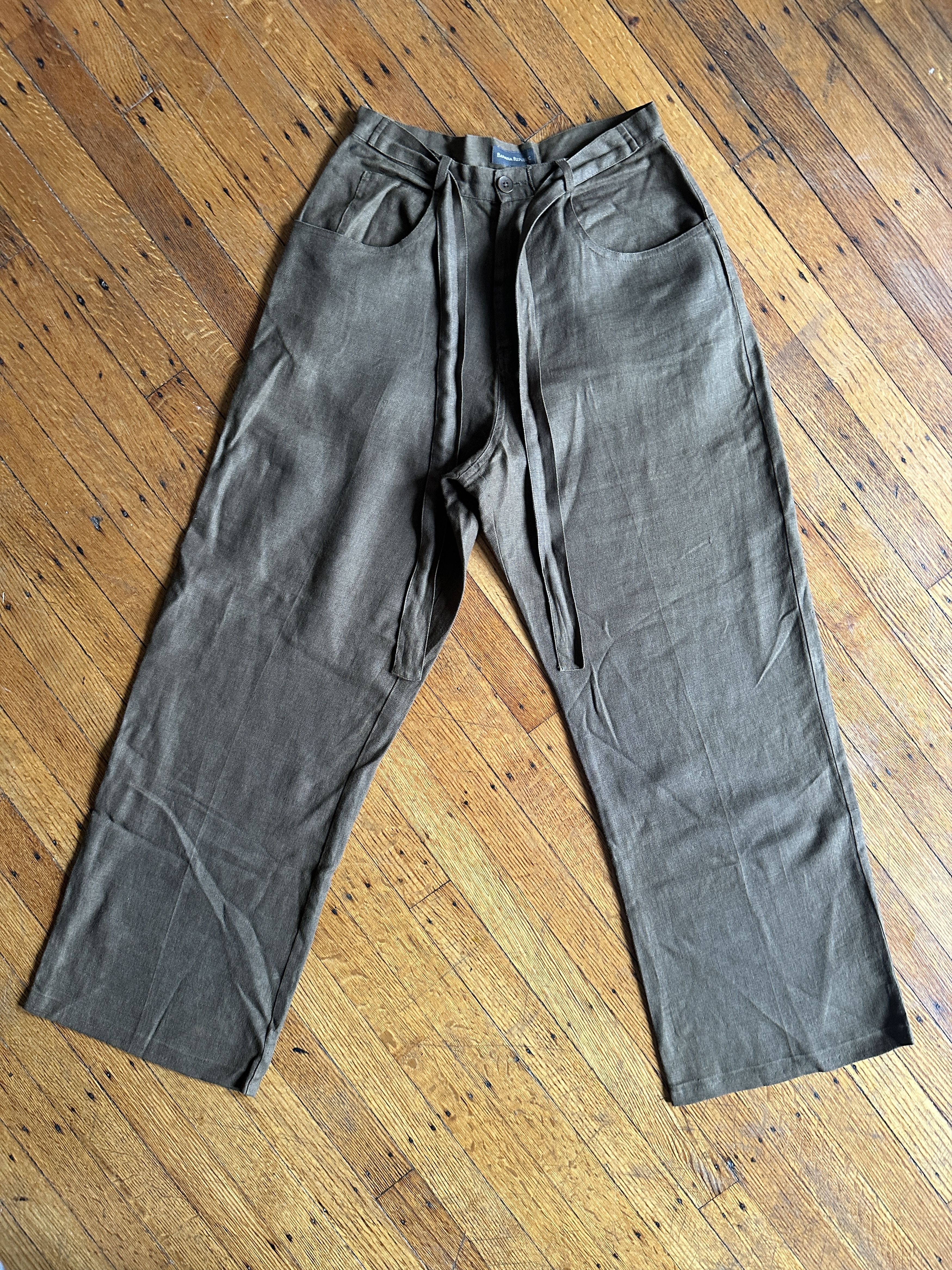 Banana Republic Vintage Banana Republice wide leg linen pants wmn's sz 6 Size 26" / US 2 / IT 38 - 1 Thumbnail