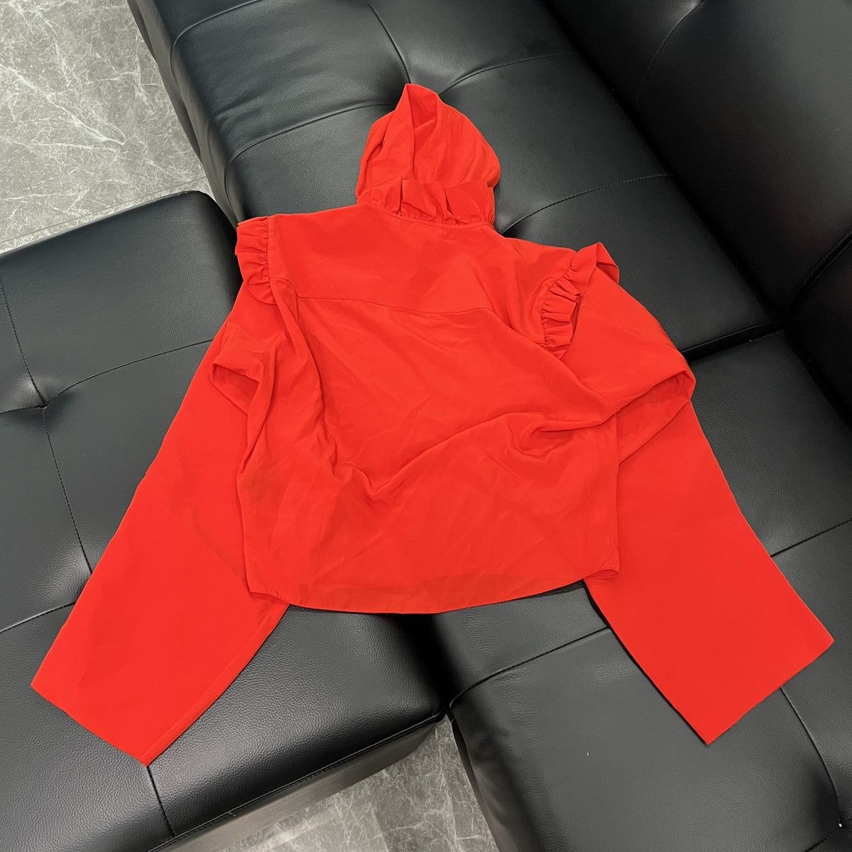 Vetements Vetements SS18 Ruffled Shoulder Hoodie Size US XS / EU 42 / 0 - 2 Thumbnail