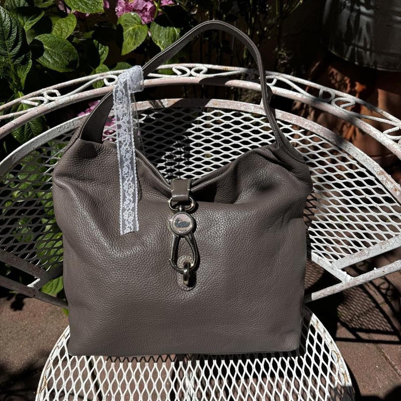 Dooney & Bourke Dooney & Bourke Grey Pebbled Leather Hobo Bag Size ONE SIZE - 1 Thumbnail