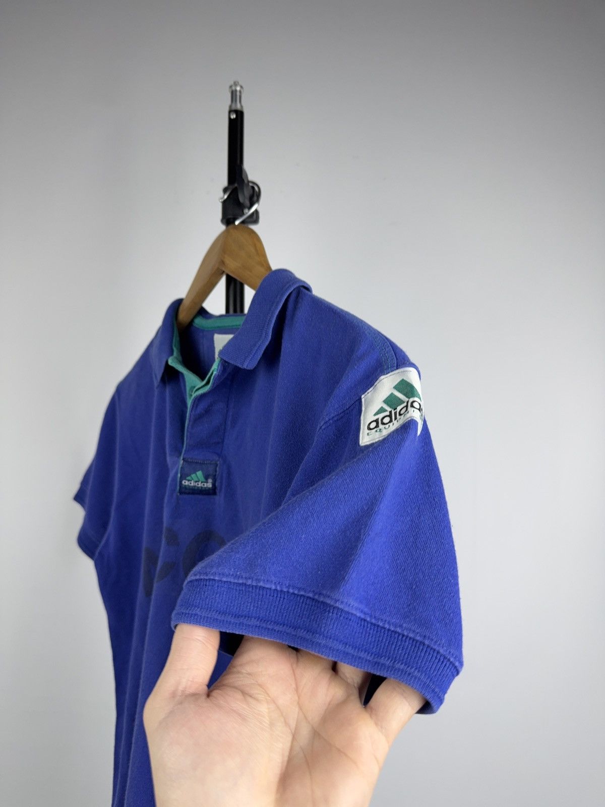 Adidas Adidas Equipment Tennis Polo Nicole Vintage 90s Blue Shirt Size L / US 10 / IT 46 - 14 Thumbnail