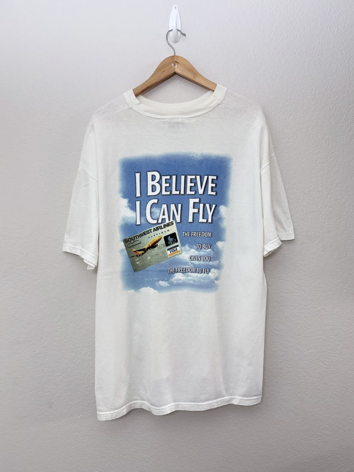 Vintage 90’s Southwest Airlines I Believe I can Fly Vintage Tee Size US XXL / EU 58 / 5 - 1 Thumbnail