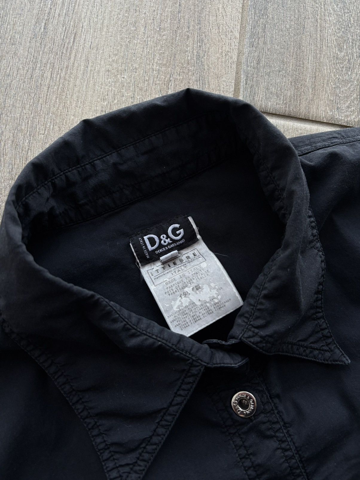 Dolce & Gabbana Archive Dolce & Gabbana Black Military Style Women Shirt L Size L / US 10 / IT 46 - 3 Thumbnail