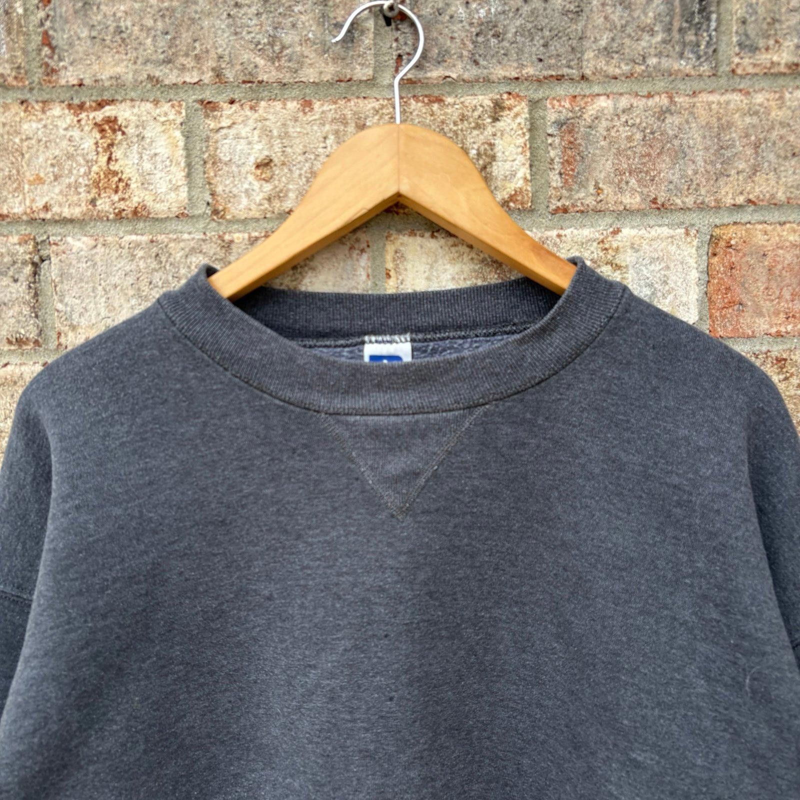 Russell Athletic Vintage 90s Charcoal grey Sweatshirt Size US XL / EU 56 / 4 - 3 Thumbnail