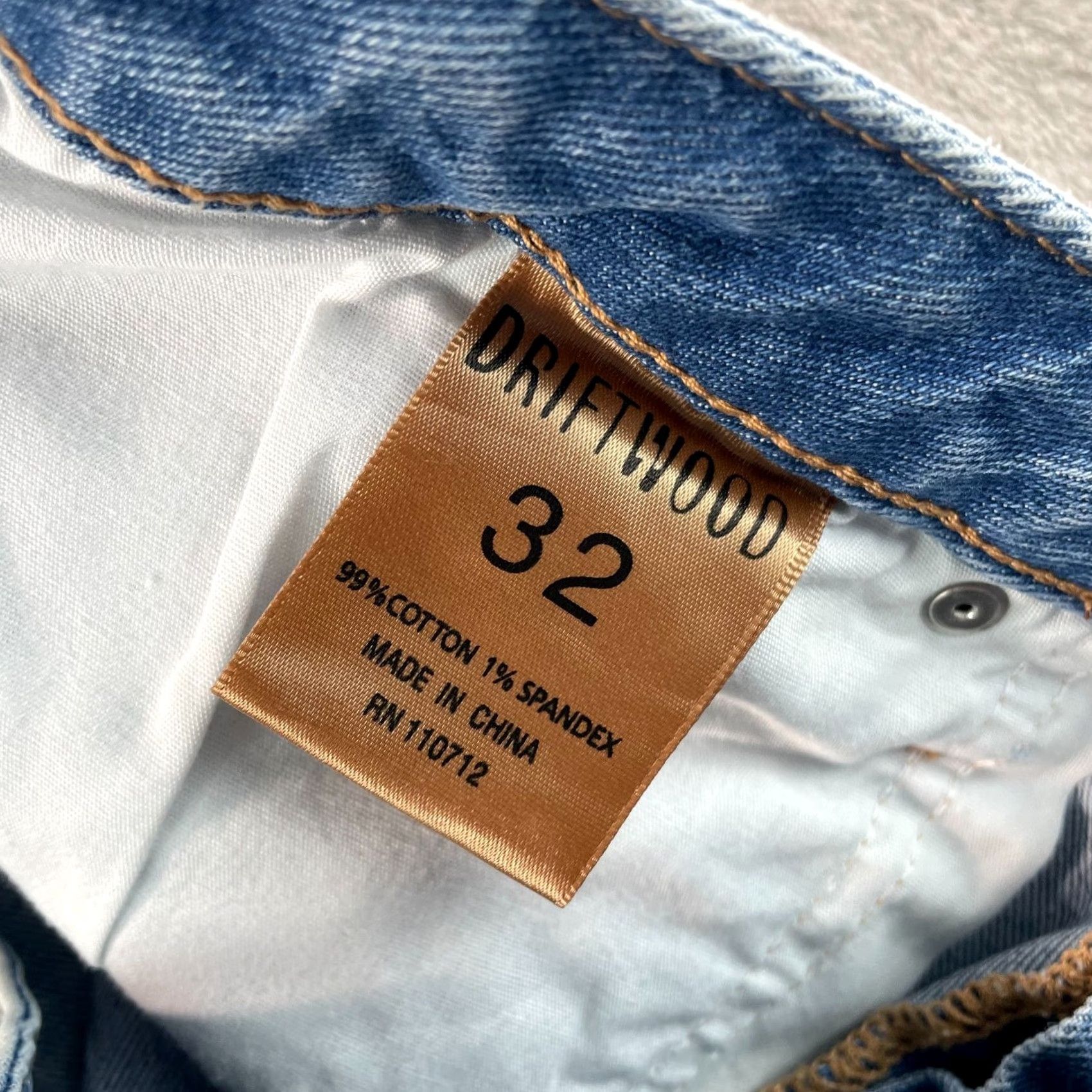 Vintage Driftwood Audrey Embroidered Aztec Southwest Jeans Women 34 Light Blue Size 24" / US 00 / IT 34 - 3 Thumbnail
