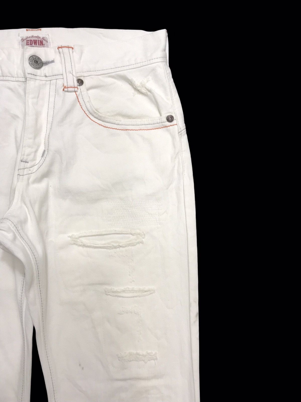 Edwin 💥ARCHIVAL WIDE FLARE💥VERY RARE EDWIN DISTRESSED DENIM F250 Size US 32 / EU 48 - 3 Thumbnail