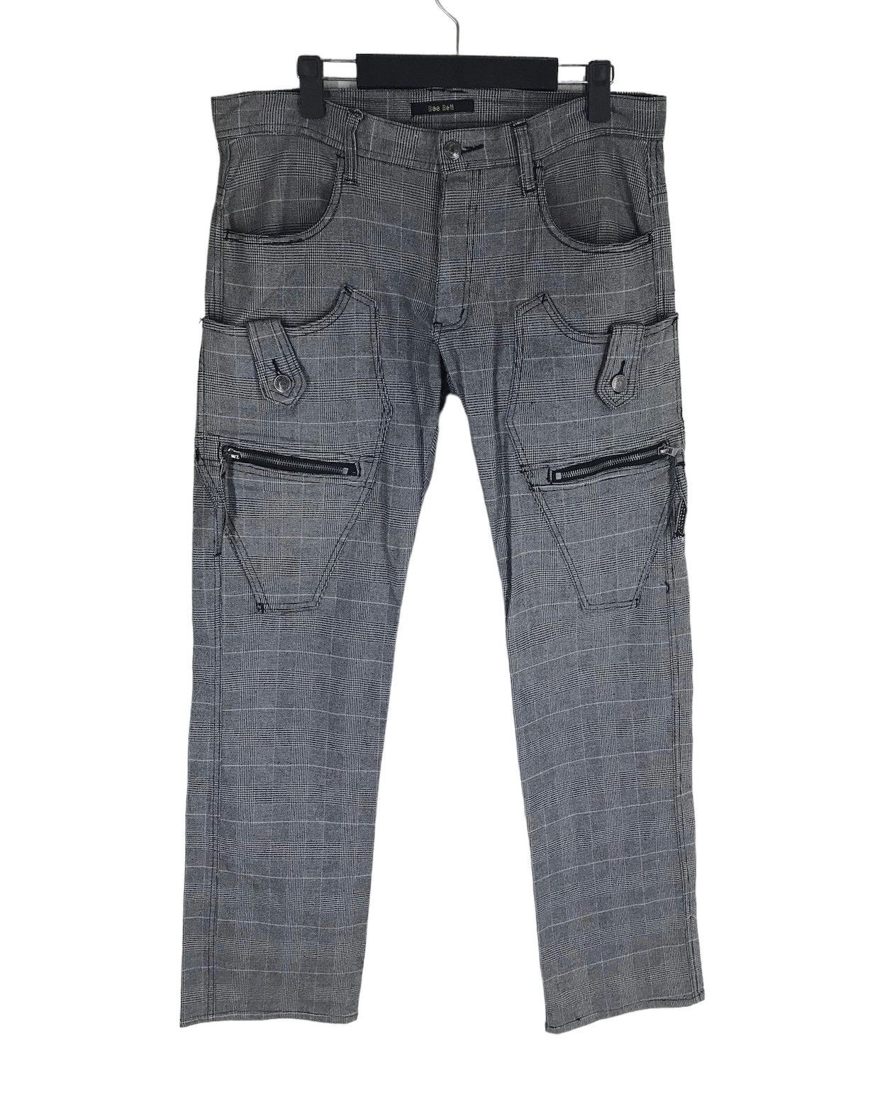 Japanese Brand Japanese Brand Designer Multi Pocket Tartan Pant Size US 33 - 1 Thumbnail
