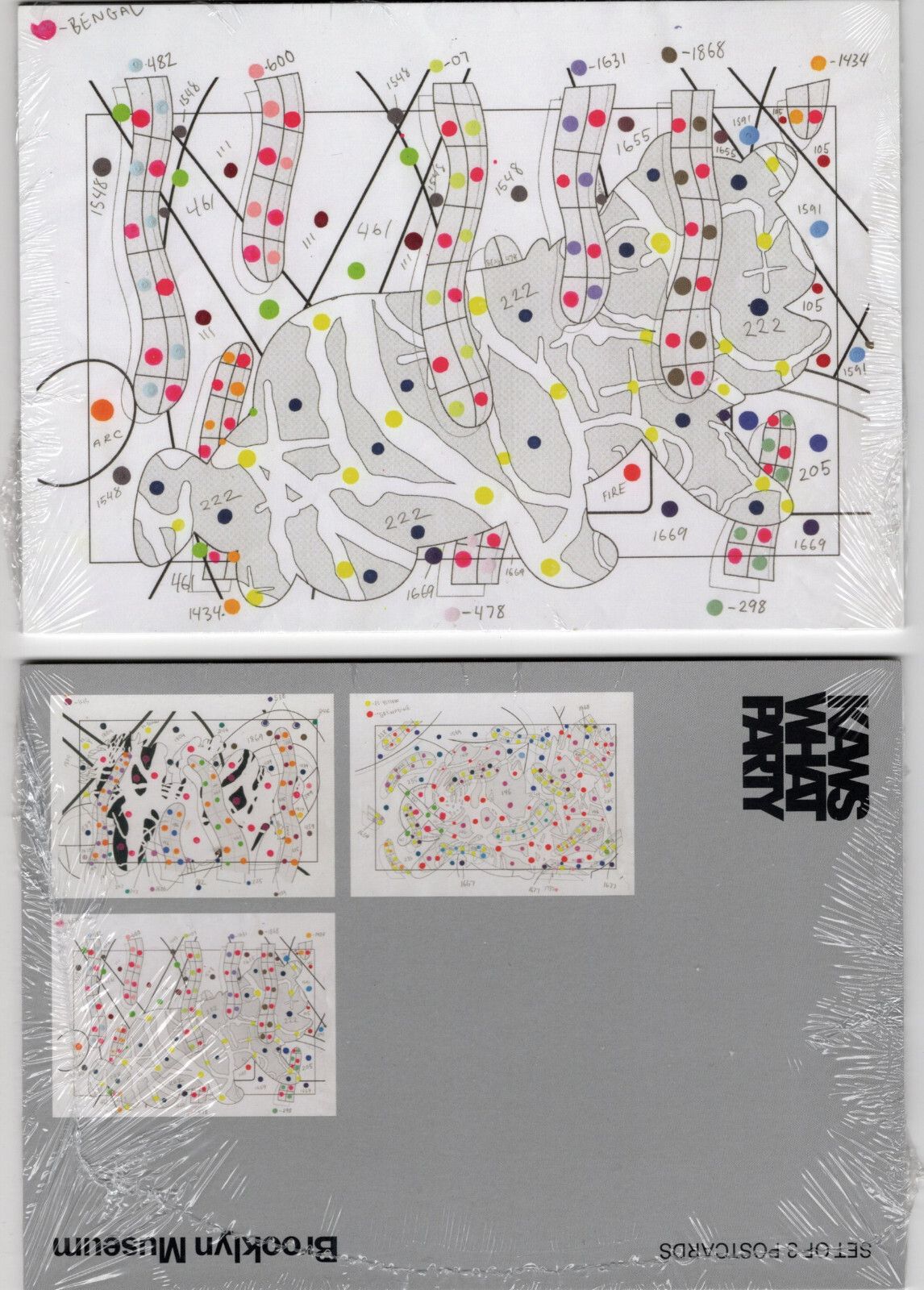 Kaws KAWS Brooklyn Museum Color Charts Postcard Set of 3 Size ONE SIZE - 3 Thumbnail