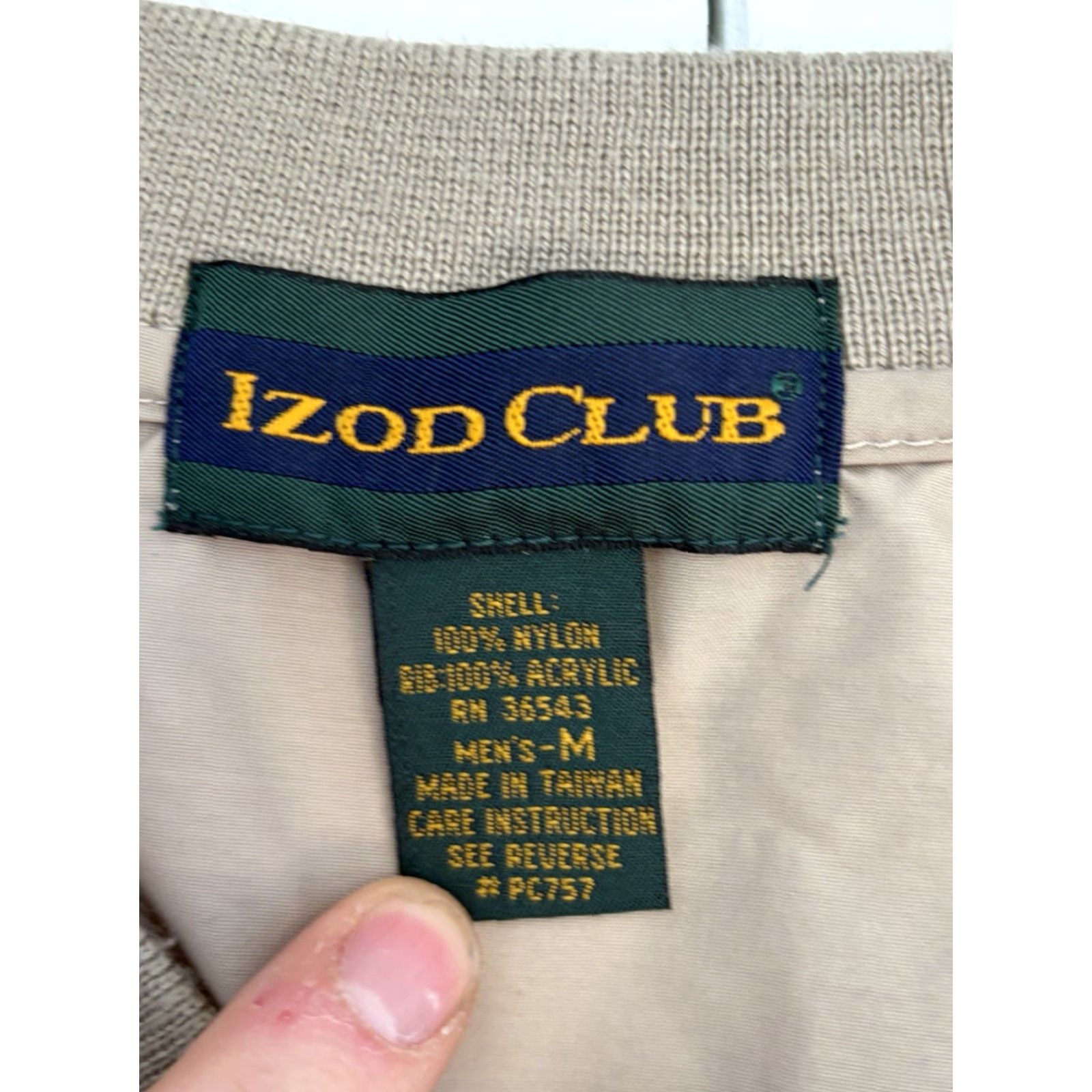 Izod VINTAGE IZOD Golf Windbreaker Jacket Pullover Beige M Mens 90s Pocket Logo Cadilla Invitational Beige Size US M / EU 48-50 / 2 - 5 Thumbnail