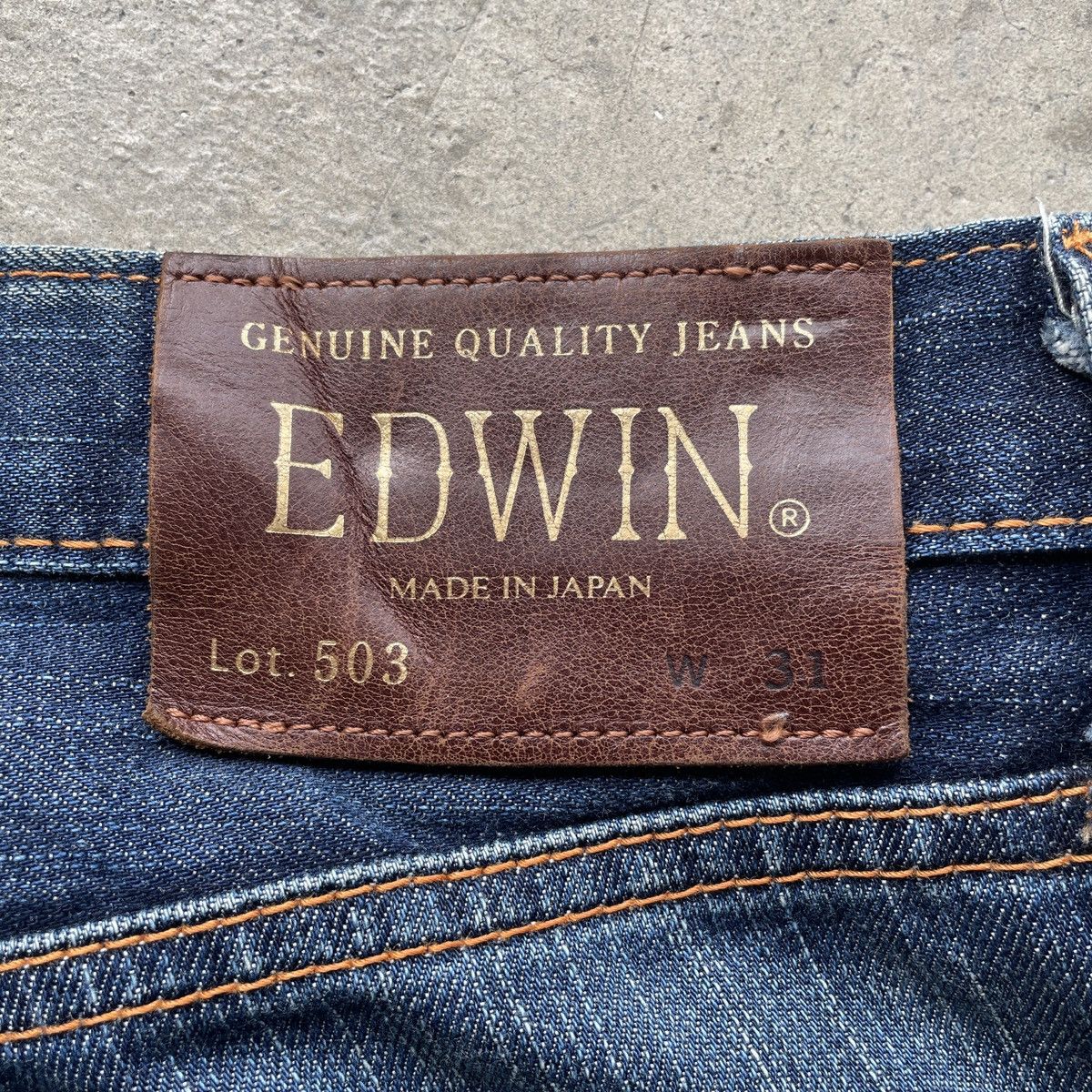 Edwin Vintage Edwin 503 Made In Japan Dark Blue Jeans Denim Pants Size US 32 / EU 48 - 10 Thumbnail