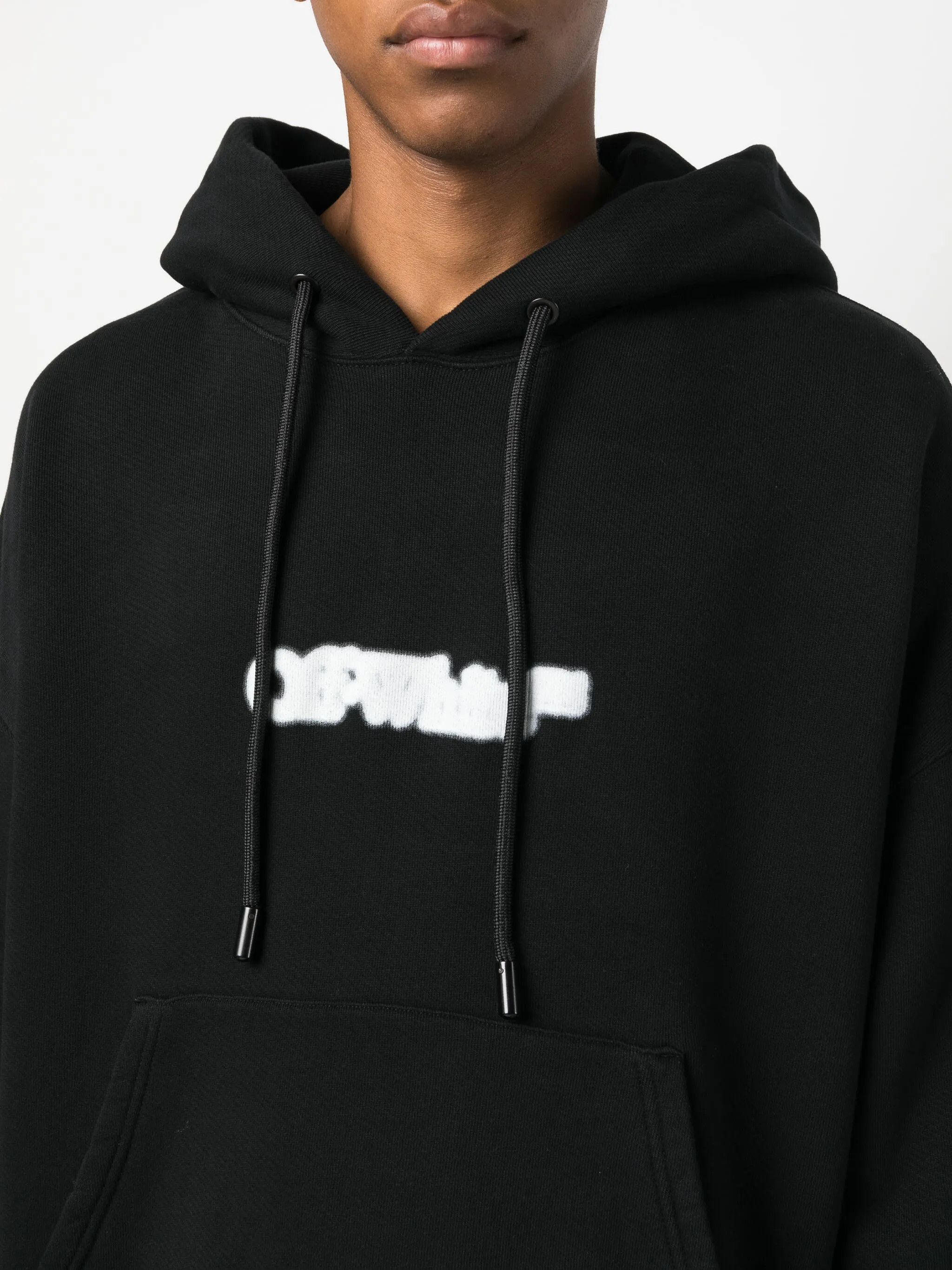 Off-White o1y0325 Logo Hoodie in Black Size US XXS / EU 40 - 2 Thumbnail