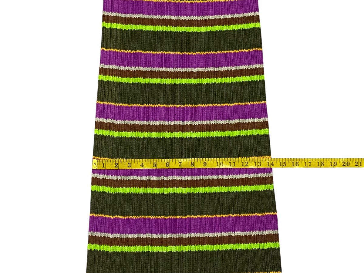 Issey Miyake × Pleats Please Issey Miyake Pleats Please Striped Multicolor Pleated Skirt Size 28" / US 6 / IT 42 - 14 Thumbnail